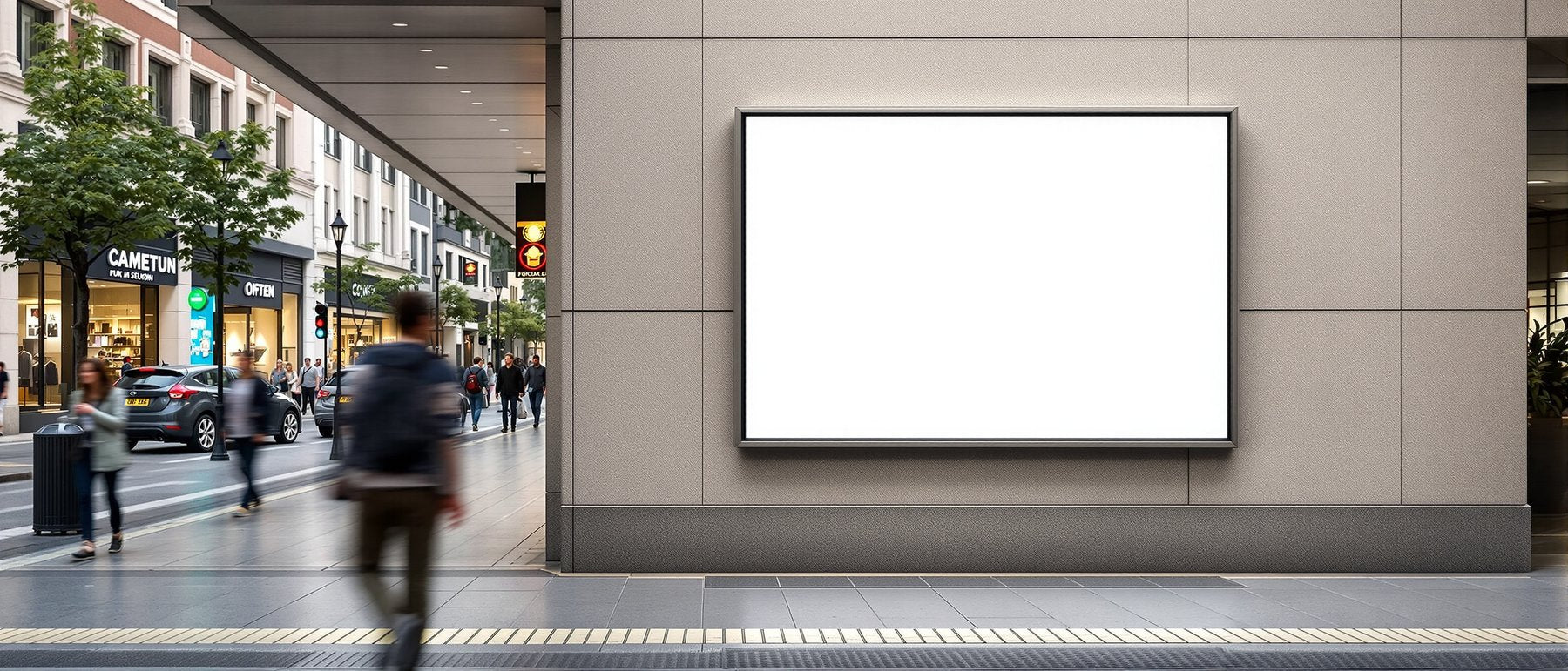 Street Advertising Frame Mockup, Blank Template #199 | Blank Frame Template | High-Res JPG Instant Download | Commercial Use | bulkmockup | MockupBulk