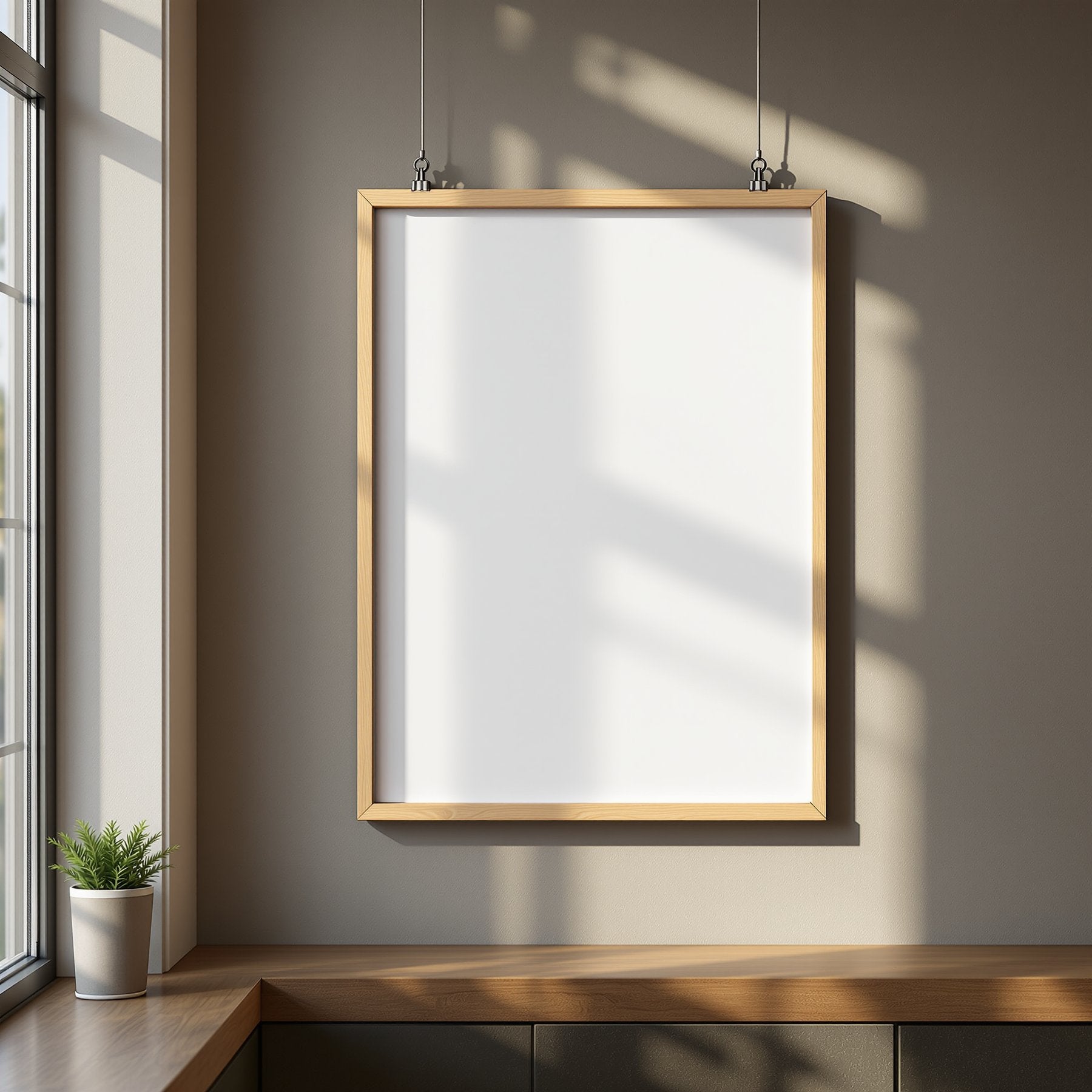 Poster Frame Mockup — Blank Template #037 — Empty Frame Template | bulkmockup High-Res JPG | Commercial Use Included | MockupBulk