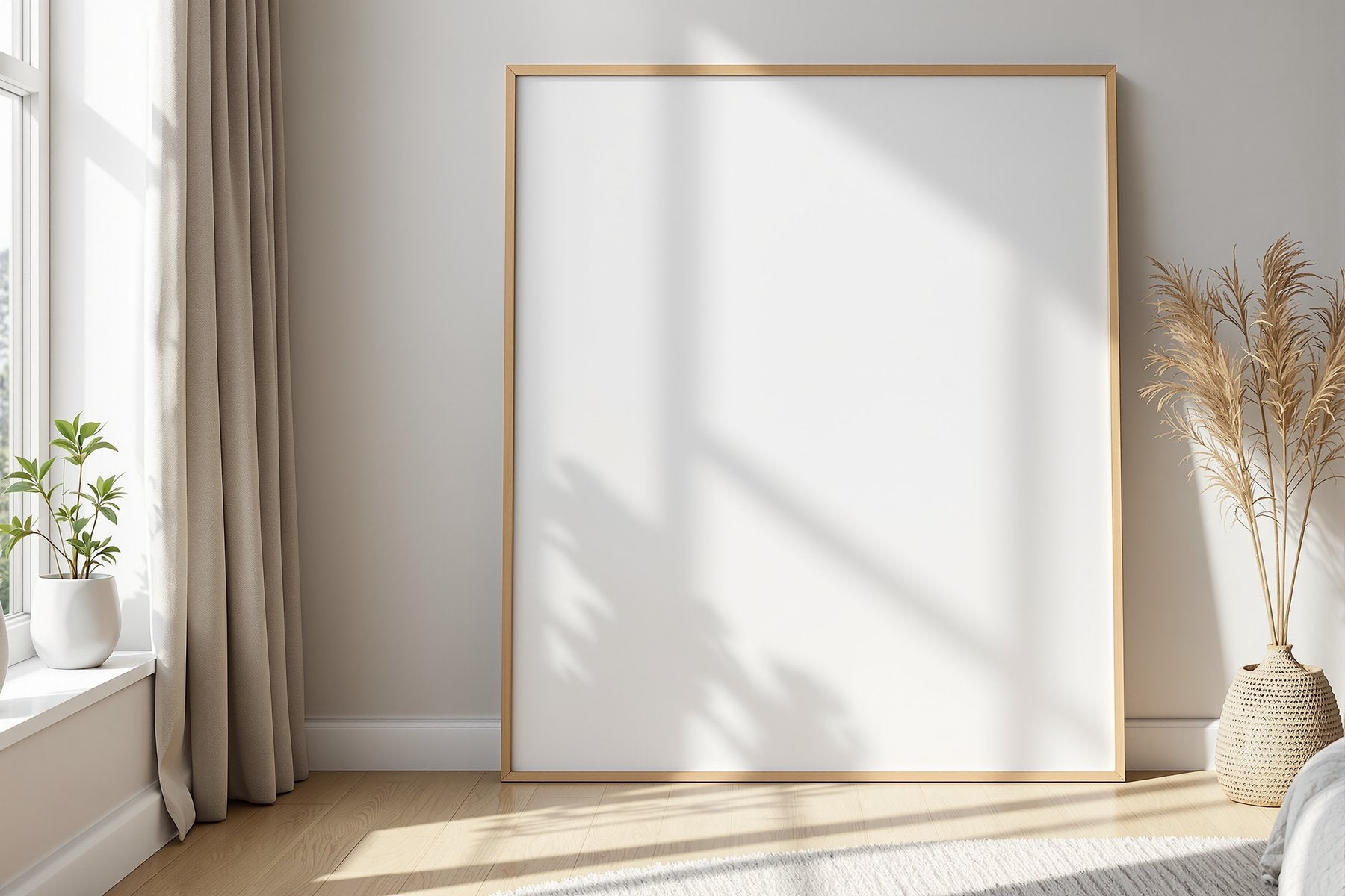 Poster Frame Mockup — Blank Template #044 — Blank Frame Template | High-Res JPG Instant Download | Commercial Use | bulkmockup | MockupBulk