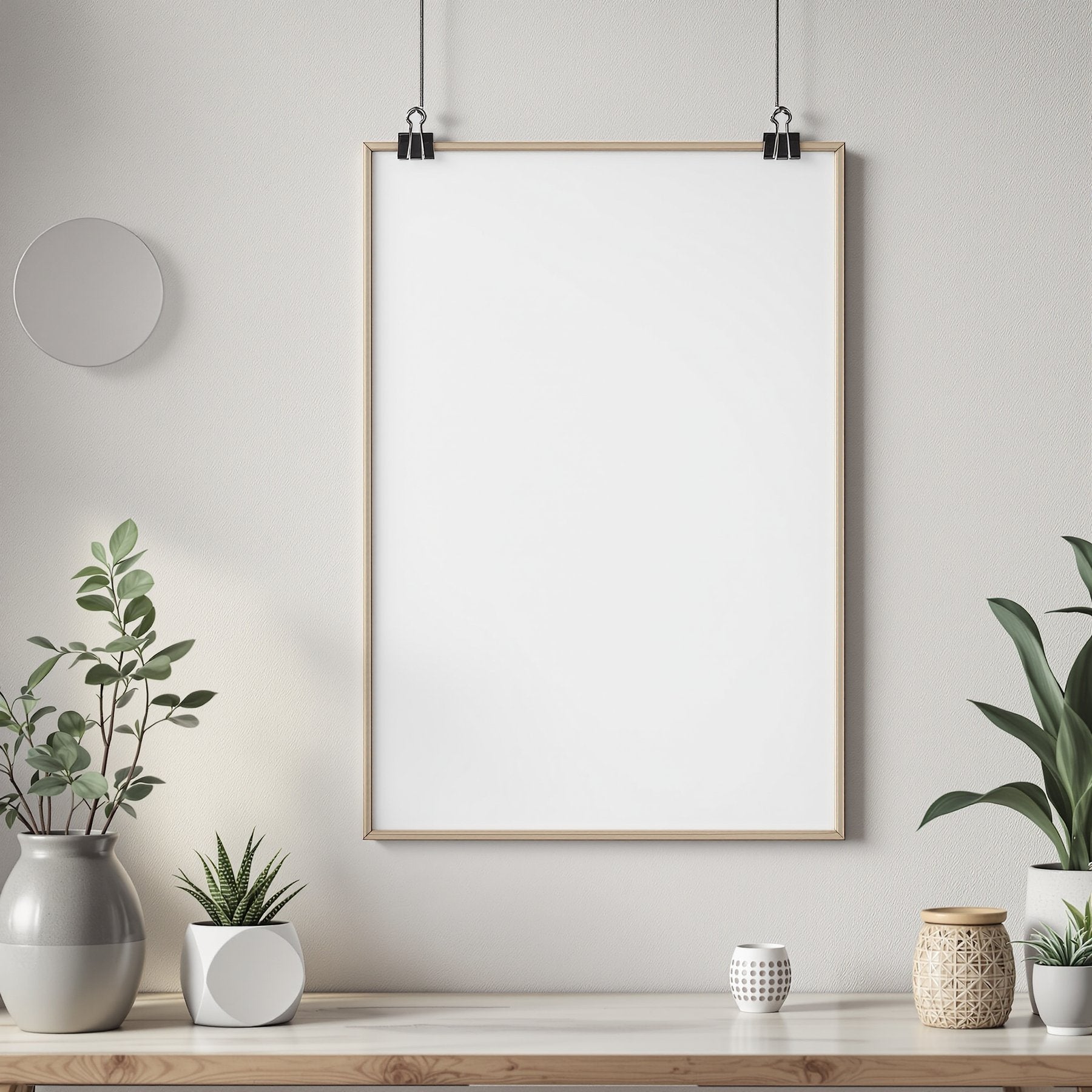 Poster Frame Mockup | Blank Template #056 — Blank Frame Template | High-Res JPG Instant Download | Commercial Use | bulkmockup | MockupBulk