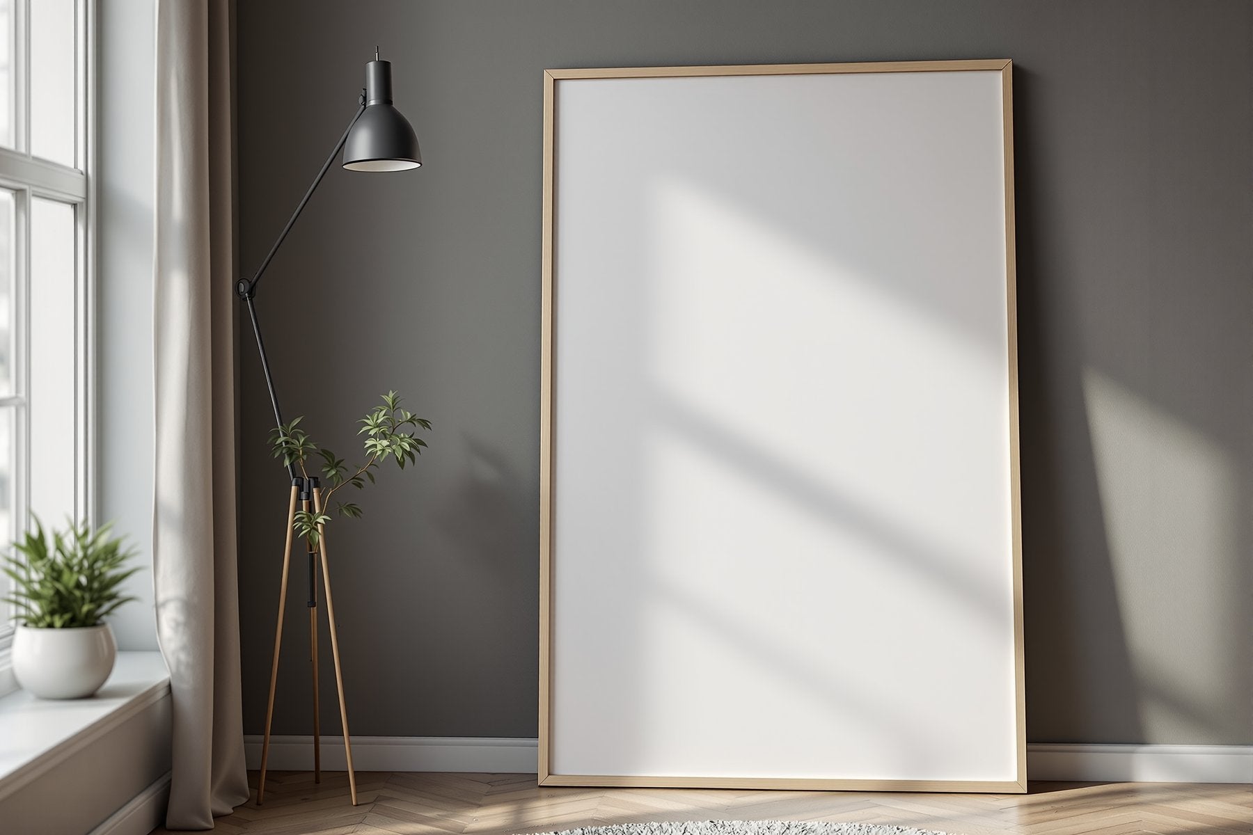Poster Frame Mockup | Blank Template #058 — Blank Frame Template | High-Res JPG Instant Download | Commercial Use | bulkmockup | MockupBulk