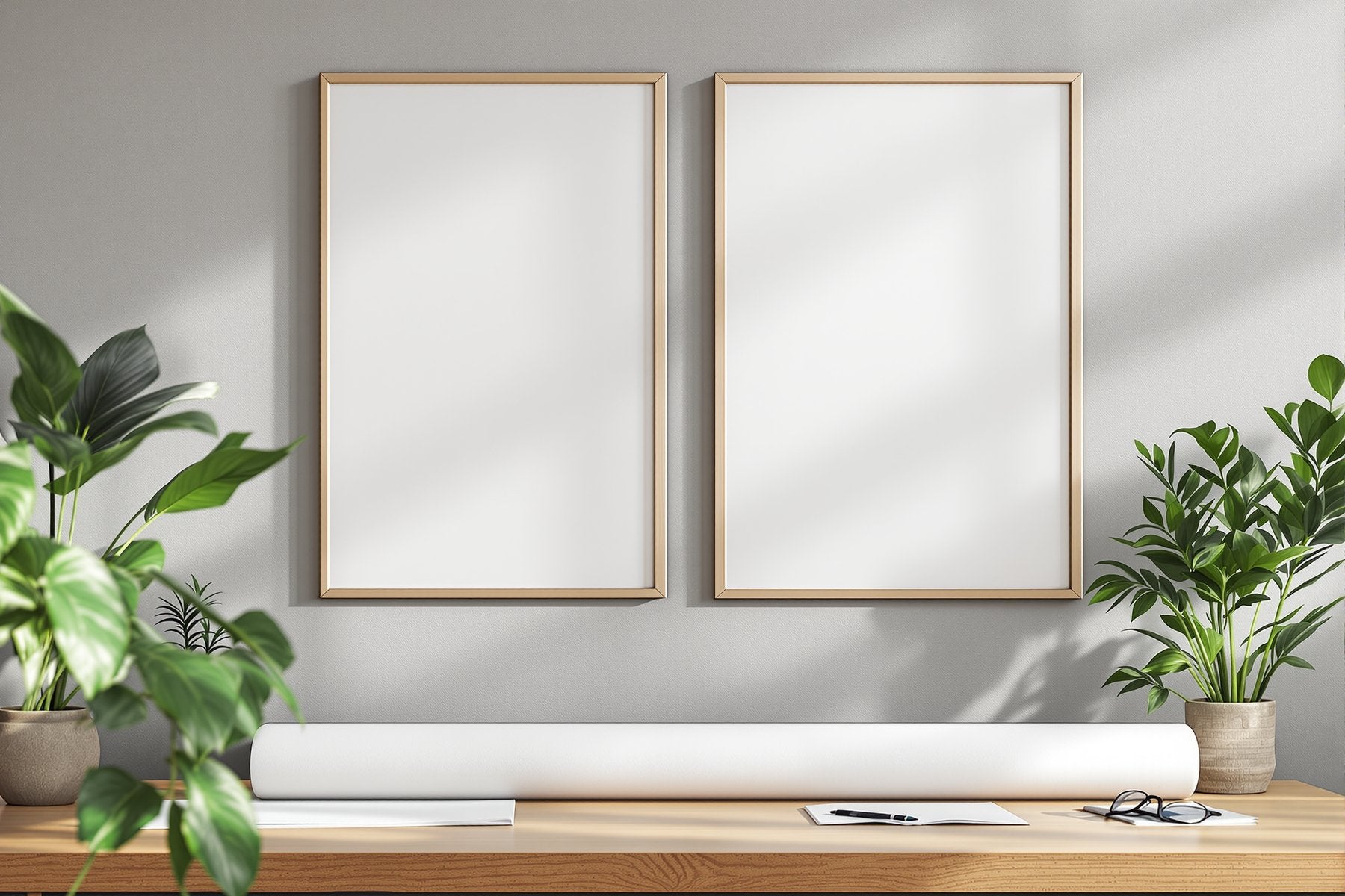 Poster Frame Mockup — Blank Template #065 — Blank Frame Template | High-Res JPG Instant Download | Commercial Use | bulkmockup | MockupBulk