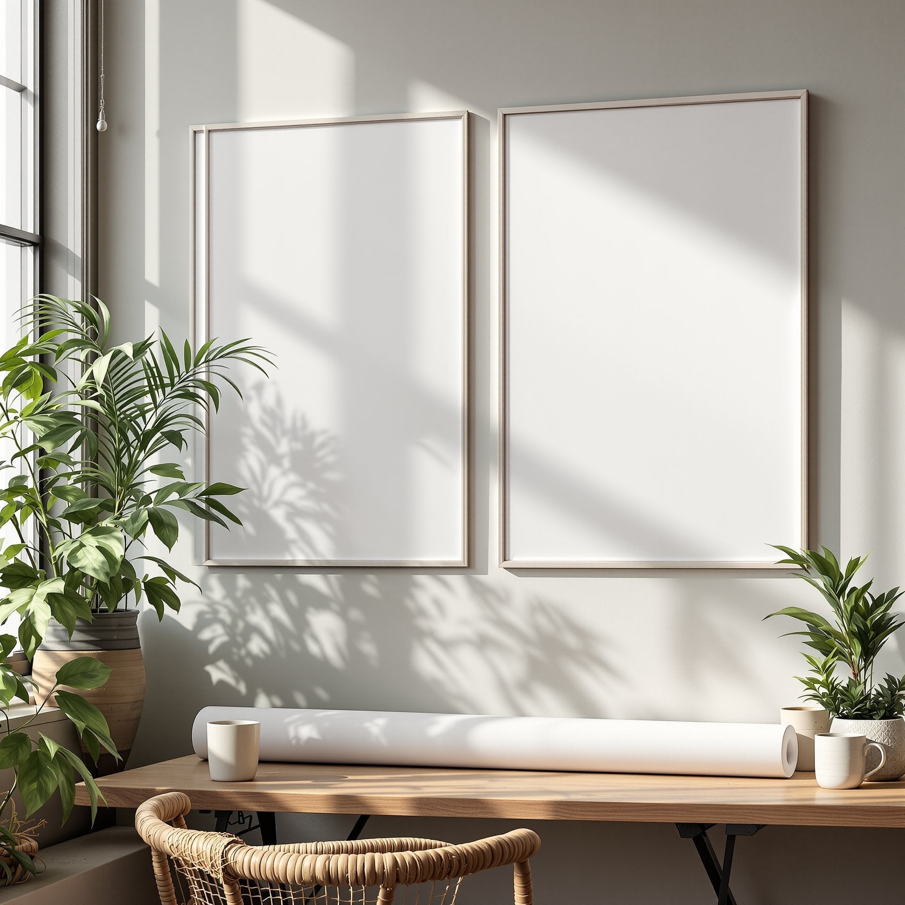 Poster Frame Mockup — Blank Template #066 — Empty Frame Template | bulkmockup High-Res JPG | Commercial Use Included | MockupBulk