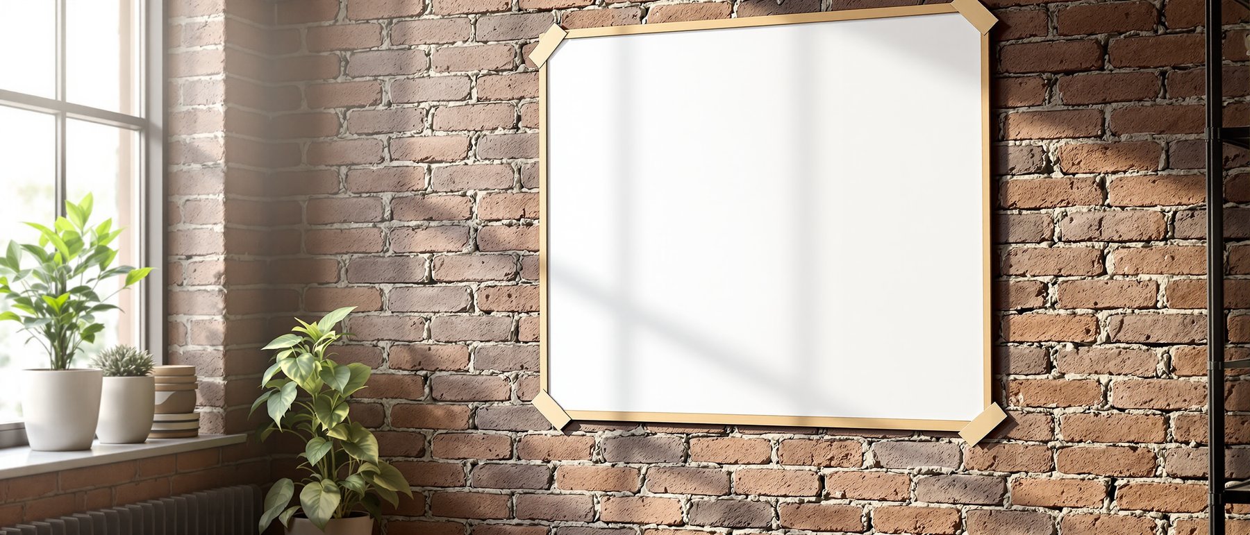 Poster Frame Mockup | Blank Template #074 — Blank Frame Template | High-Res JPG Instant Download | Commercial Use | bulkmockup | MockupBulk