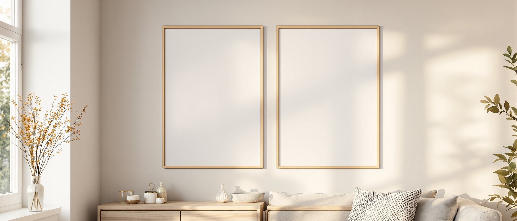 Blank Template #091 Poster Frame Mockup | Instant bulkmockup Download | Blank Frame JPG Template | Commercial Use | MockupBulk