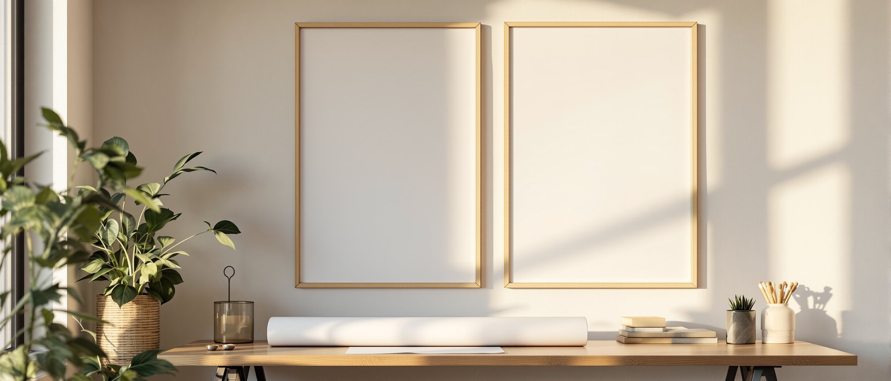 Poster Frame Mockup | Blank Template #099 | bulkmockup Blank Frame Template | High-Res JPG | Commercial Licence | MockupBulk