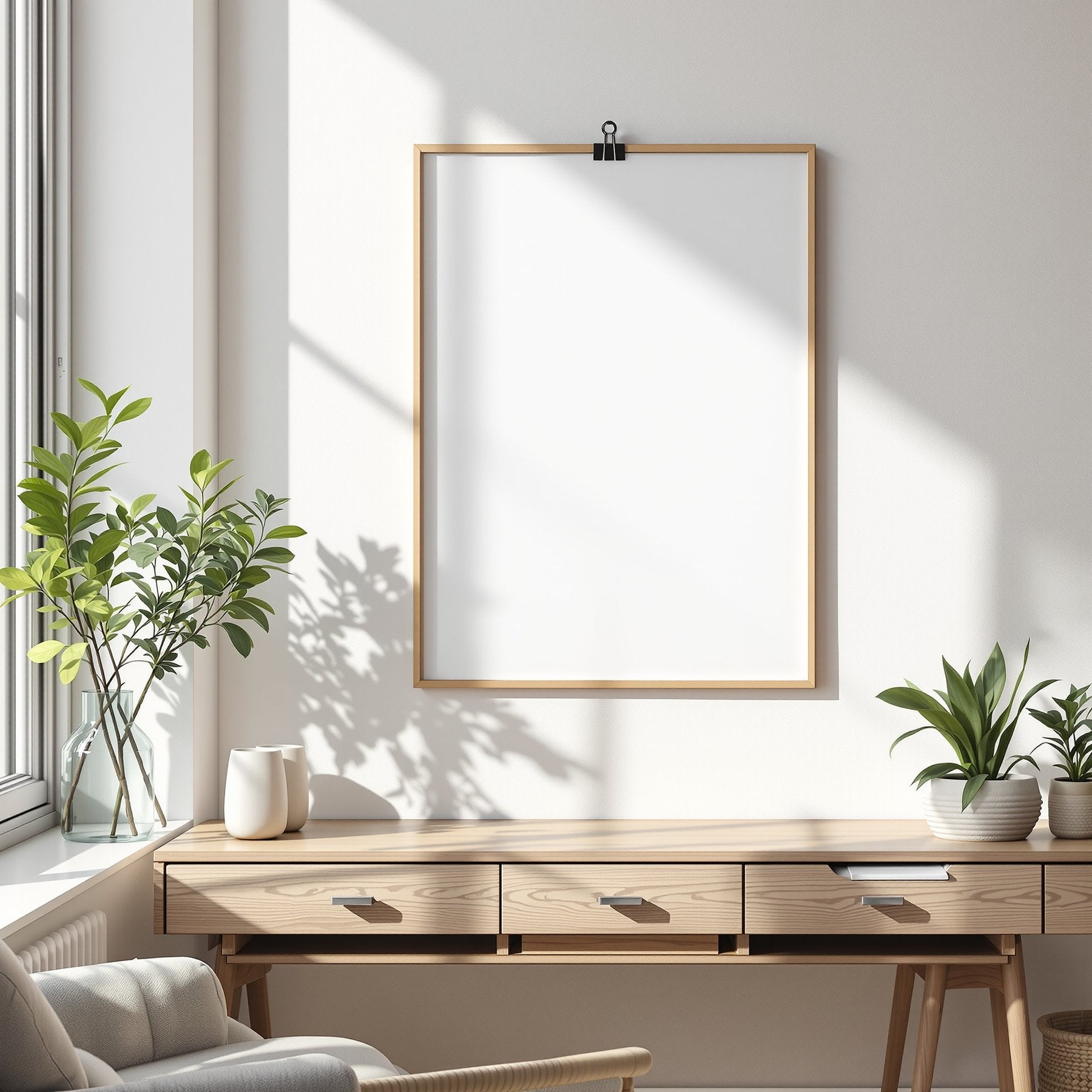 Poster Frame Mockup | Blank Template #104 — Empty Frame Template | bulkmockup High-Res JPG | Commercial Use Included | MockupBulk