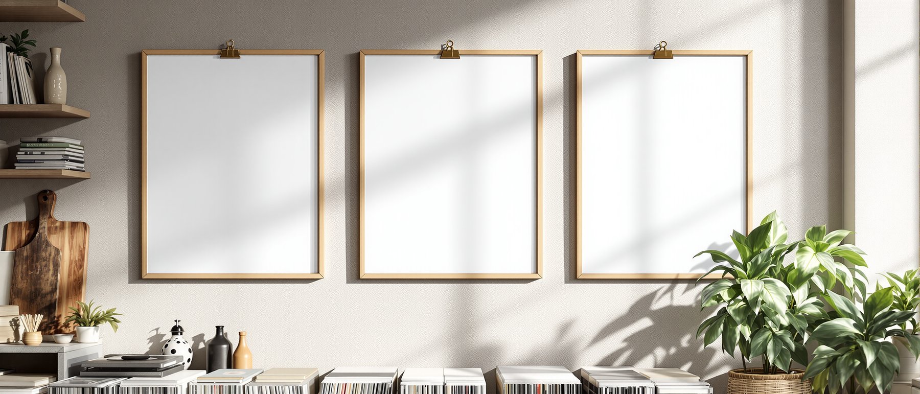 Poster Frame Mockup | Blank Template #185 | Empty Frame Template | bulkmockup High-Res JPG | Commercial Use Included | MockupBulk