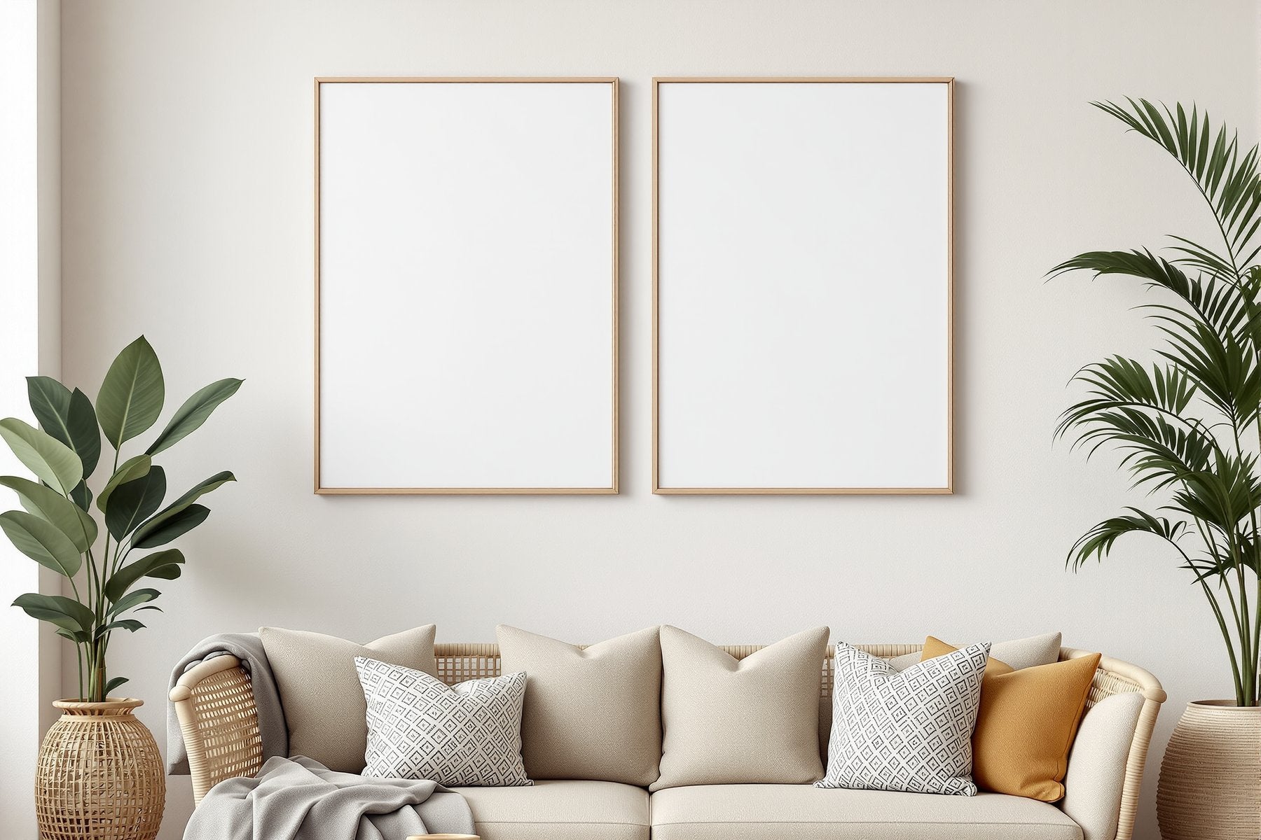 Canvas Frame Mockup — Blank Template #009 — Instant bulkmockup Download | Blank Frame JPG Template | Commercial Use | MockupBulk