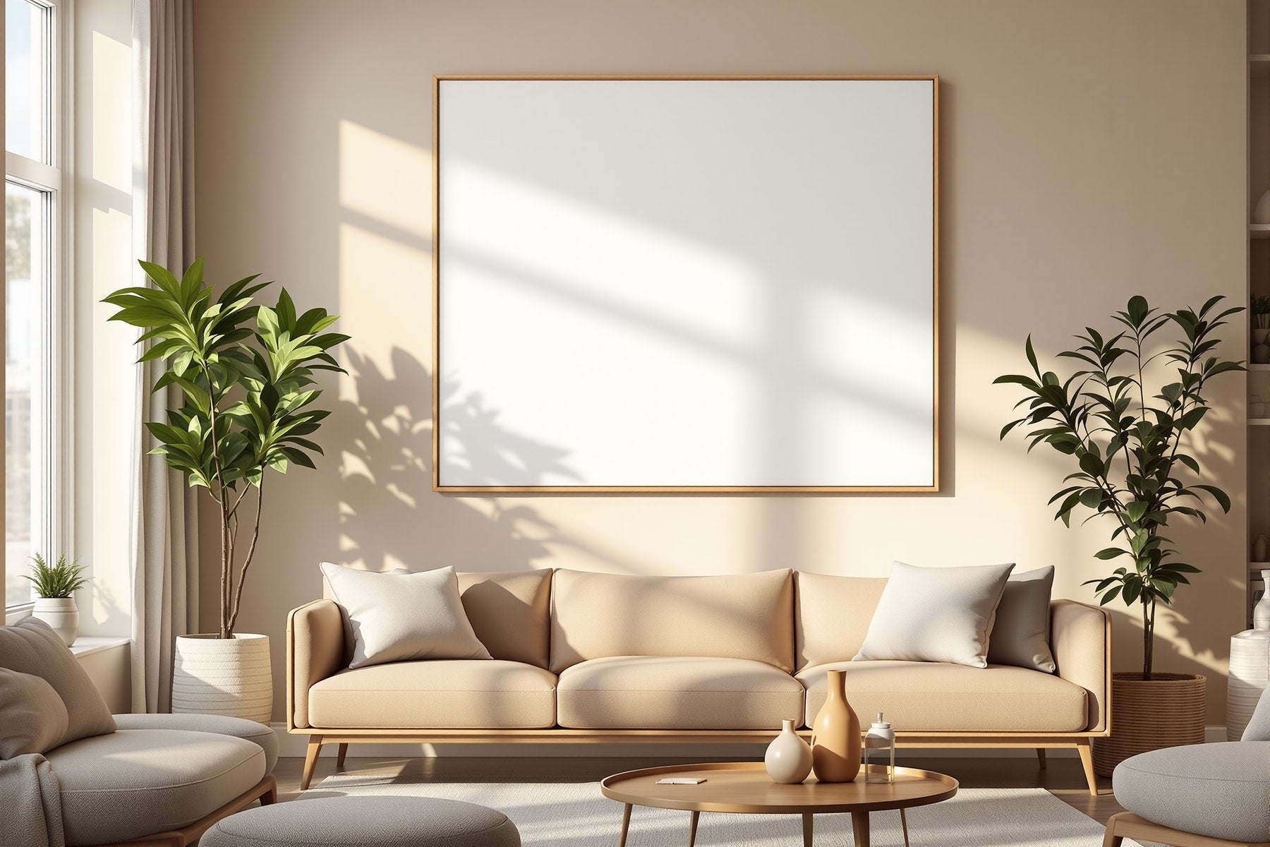 Canvas Frame Mockup | Blank Template #015 — High-Resolution JPG | bulkmockup Template | For Etsy POD Print Sellers | MockupBulk