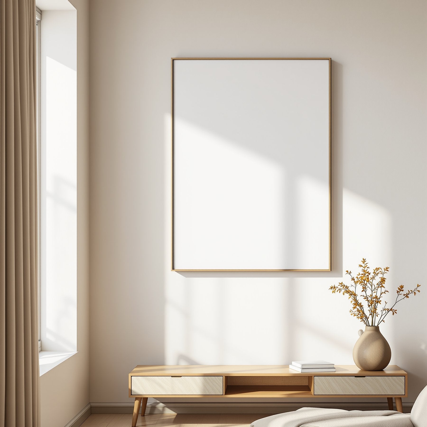 Canvas Frame Mockup | Blank Template #021 | Blank Frame Mockup JPG | Commercial Licence | bulkmockup Download | MockupBulk