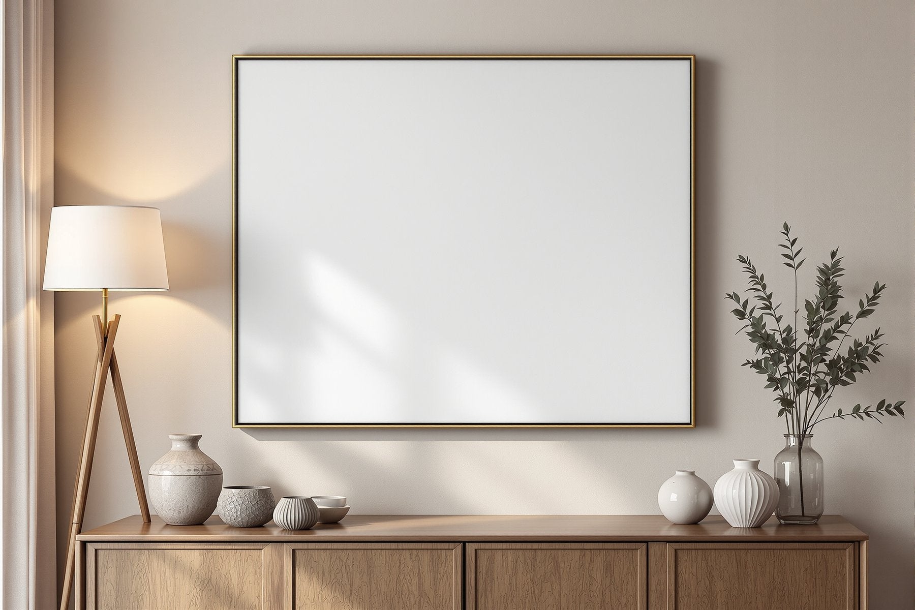 Canvas Frame Mockup | Blank Template #036 — Frame Template JPG | Instant bulkmockup Download | Commercial Use | MockupBulk