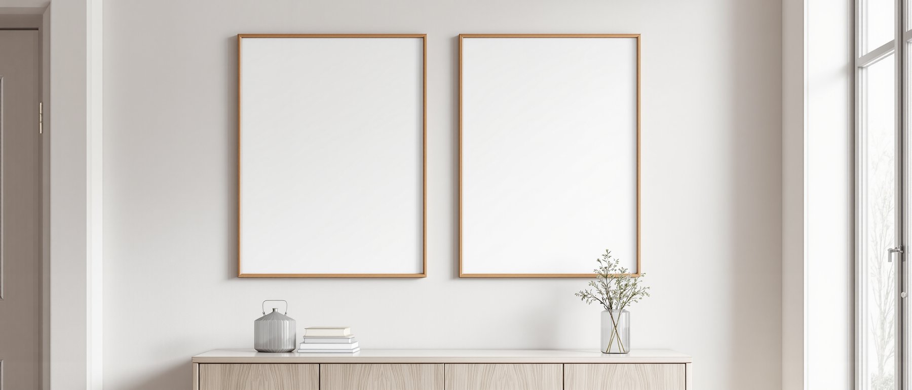 Canvas Frame Mockup — Blank Template #046 — Blank Frame Template | High-Res JPG Instant Download | Commercial Use | bulkmockup | MockupBulk