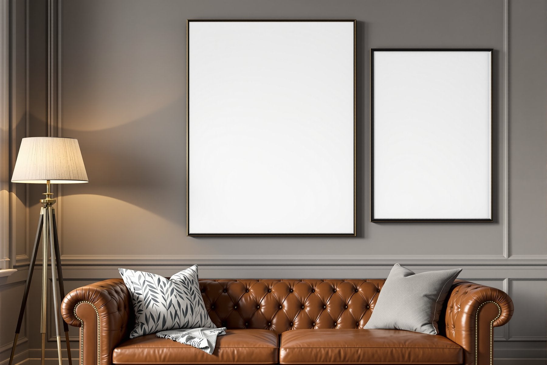 Canvas Frame Mockup, Blank Template #053 | Blank Frame Template | High-Res JPG Instant Download | Commercial Use | bulkmockup | MockupBulk