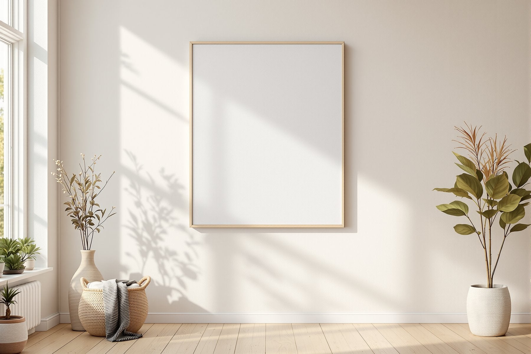 Canvas Frame Mockup — Blank Template #067 — Empty Frame Template | bulkmockup High-Res JPG | Commercial Use Included | MockupBulk