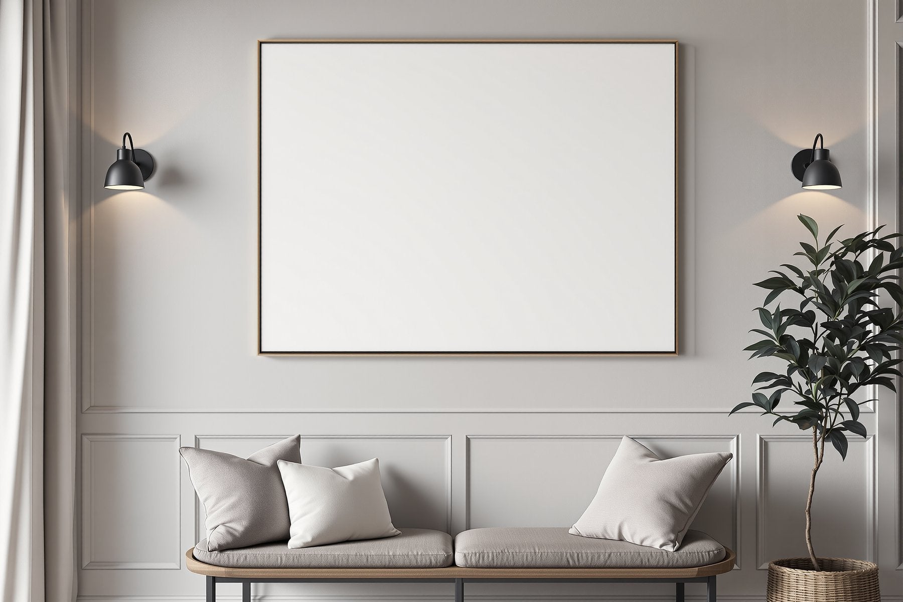 Canvas Frame Mockup | Blank Template #077 | bulkmockup Blank Frame Template | High-Res JPG | Commercial Licence | MockupBulk