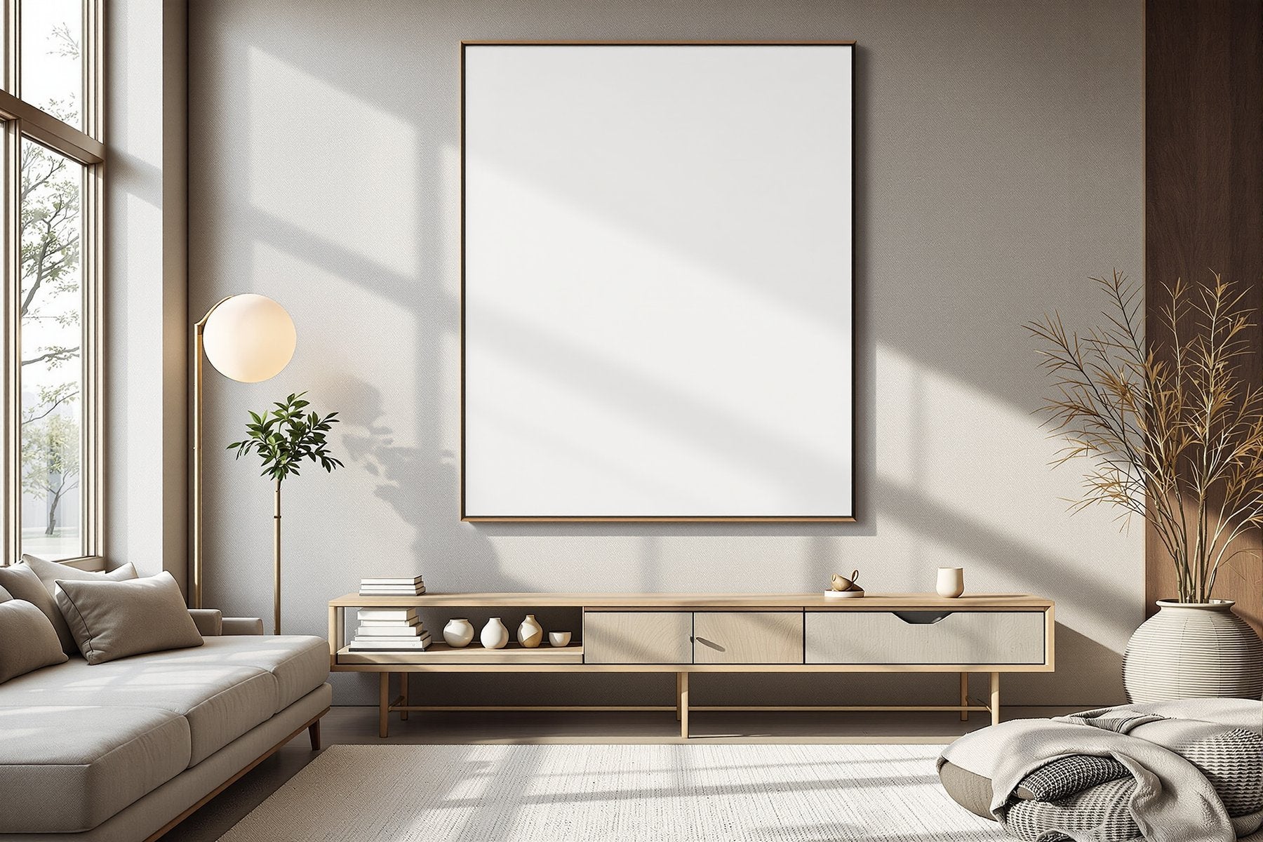 Canvas Frame Mockup | Blank Template #082 | Blank Frame Template | High-Res JPG Instant Download | Commercial Use | bulkmockup | MockupBulk