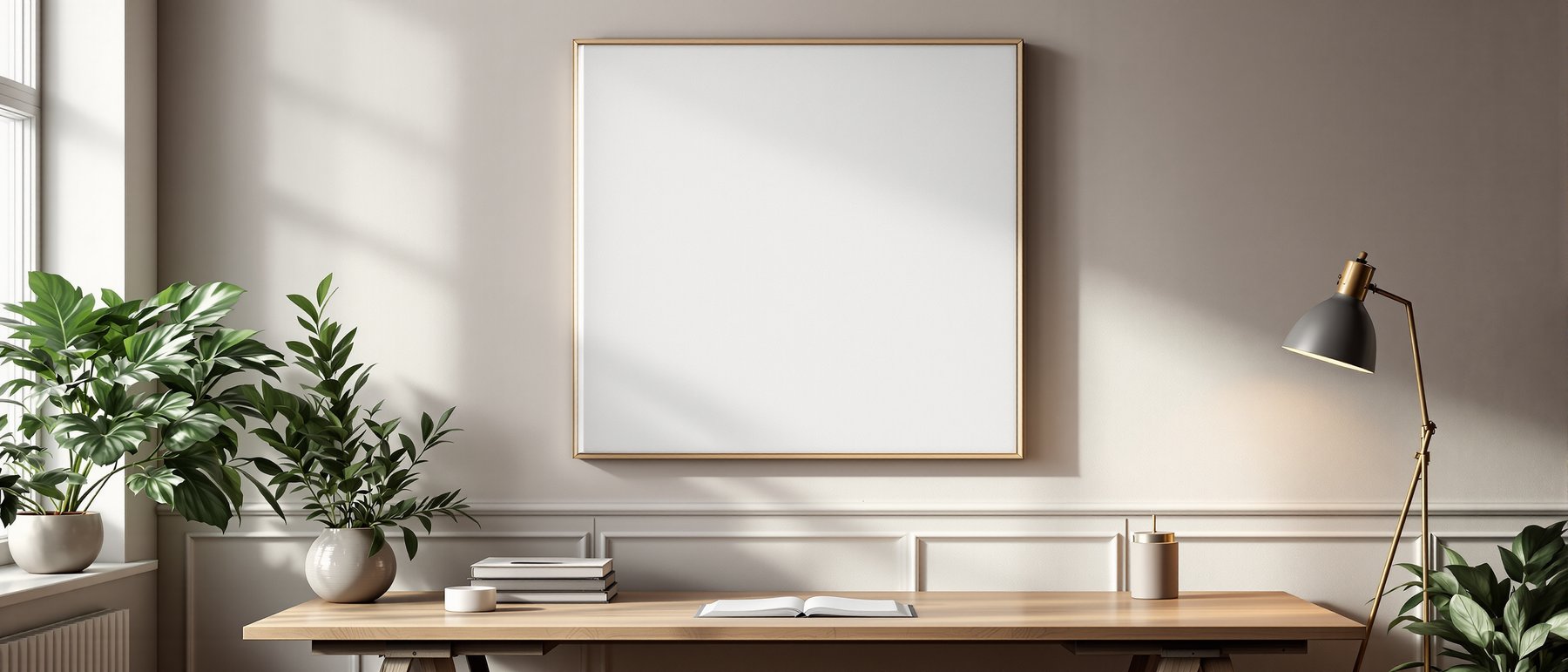 Canvas Frame Mockup, Blank Template #095 | Instant bulkmockup Download | Blank Frame JPG Template | Commercial Use | MockupBulk