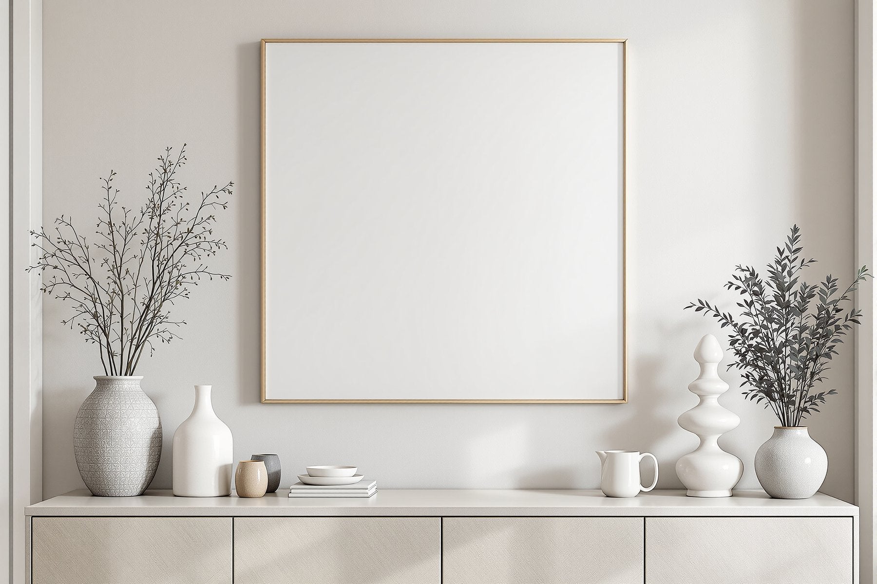 Canvas Frame Mockup, Blank Template #122 | High-Res Frame Template JPG | bulkmockup Mockup Store | Commercial Use | MockupBulk