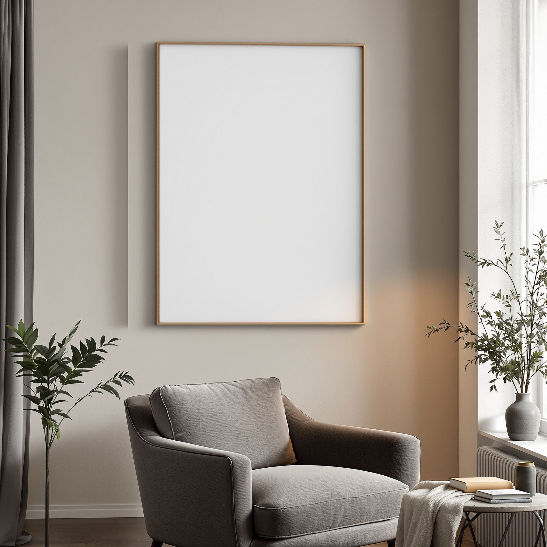 Blank Template #125 Canvas Frame Mockup | Blank Frame Mockup JPG | Commercial Licence | bulkmockup Download | MockupBulk
