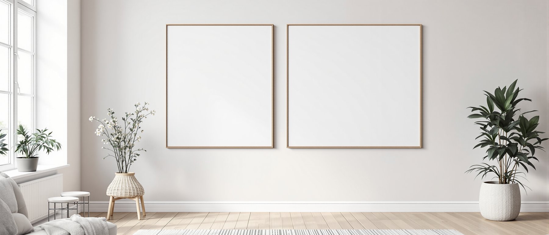 Canvas Frame Mockup — Blank Template #140 — Print-on-Demand Frame Mockup | bulkmockup JPG | Commercial Licence | MockupBulk