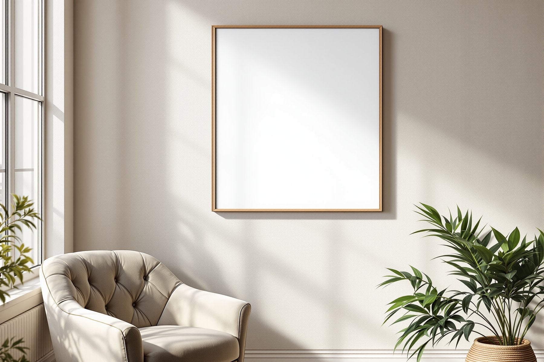 Canvas Frame Mockup — Blank Template #146 — Blank Frame Template for Etsy | bulkmockup JPG Download | Commercial Use | MockupBulk