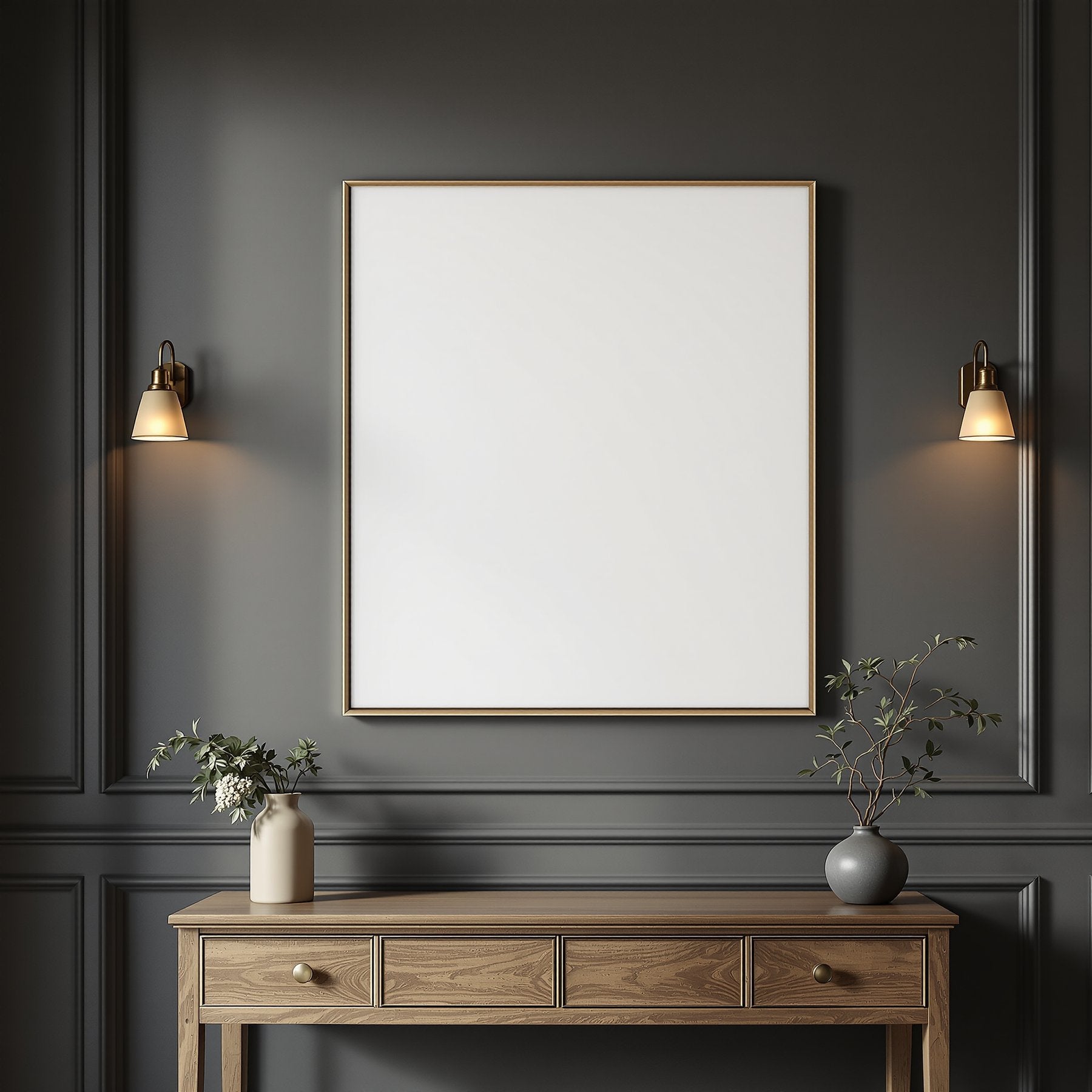 Canvas Frame Mockup | Blank Template #153 — Empty Frame Template | bulkmockup High-Res JPG | Commercial Use Included | MockupBulk