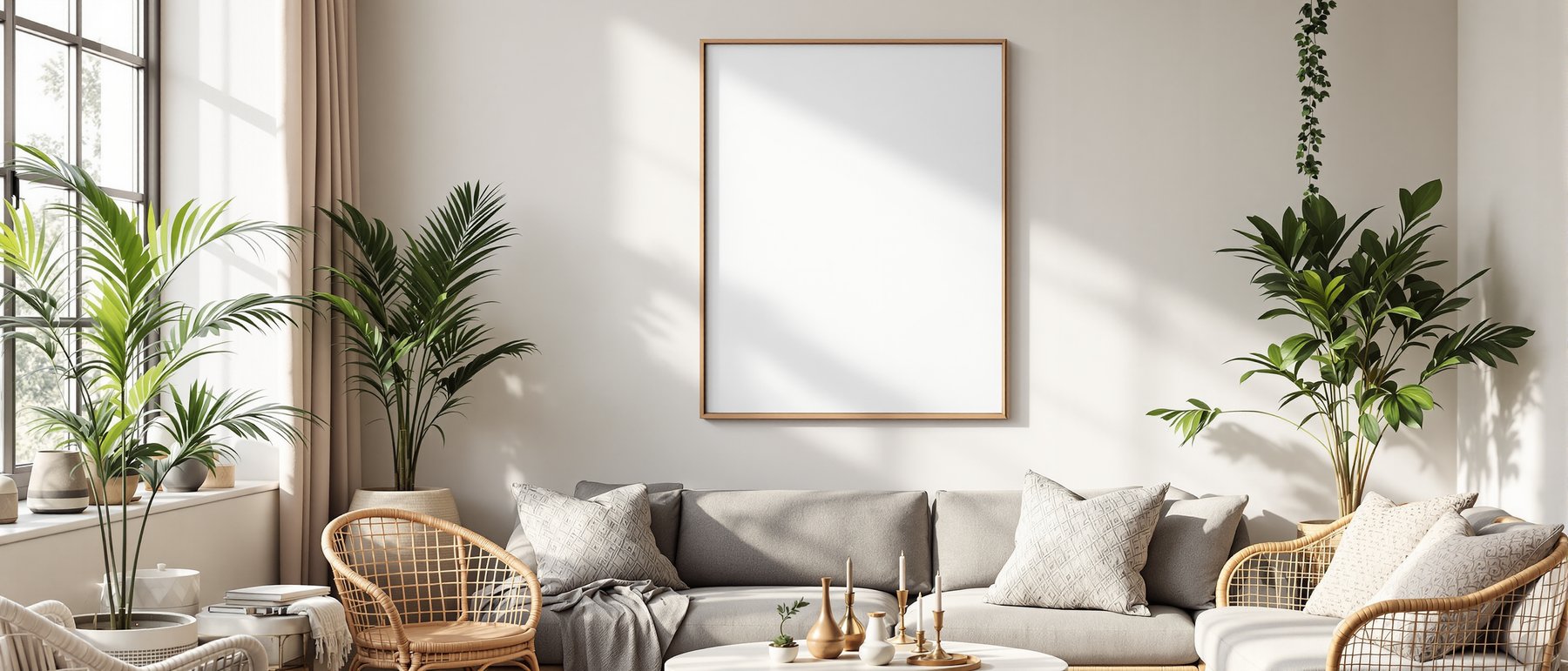 Canvas Frame Mockup — Blank Template #179 — Blank Frame Template for Etsy | bulkmockup JPG Download | Commercial Use | MockupBulk