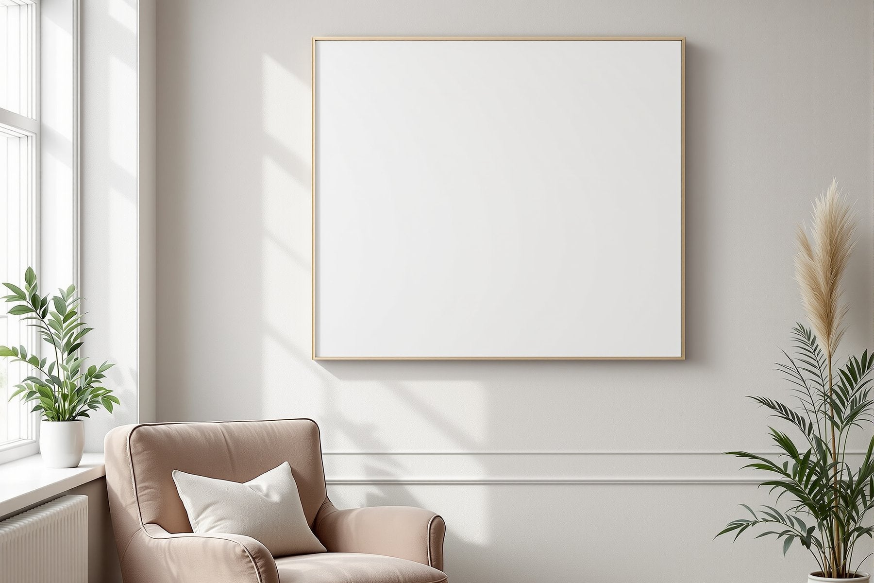 Blank Template #181 Canvas Frame Mockup | High-Resolution JPG | bulkmockup Template | For Etsy POD Print Sellers | MockupBulk