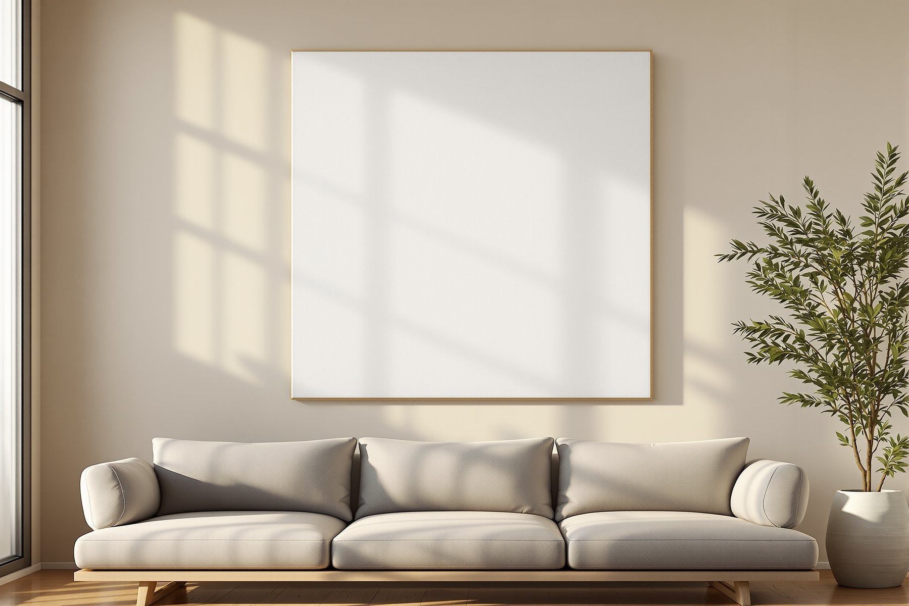 Blank Template #218 Canvas Frame Mockup | High-Res Frame Template JPG | bulkmockup Mockup Store | Commercial Use | MockupBulk