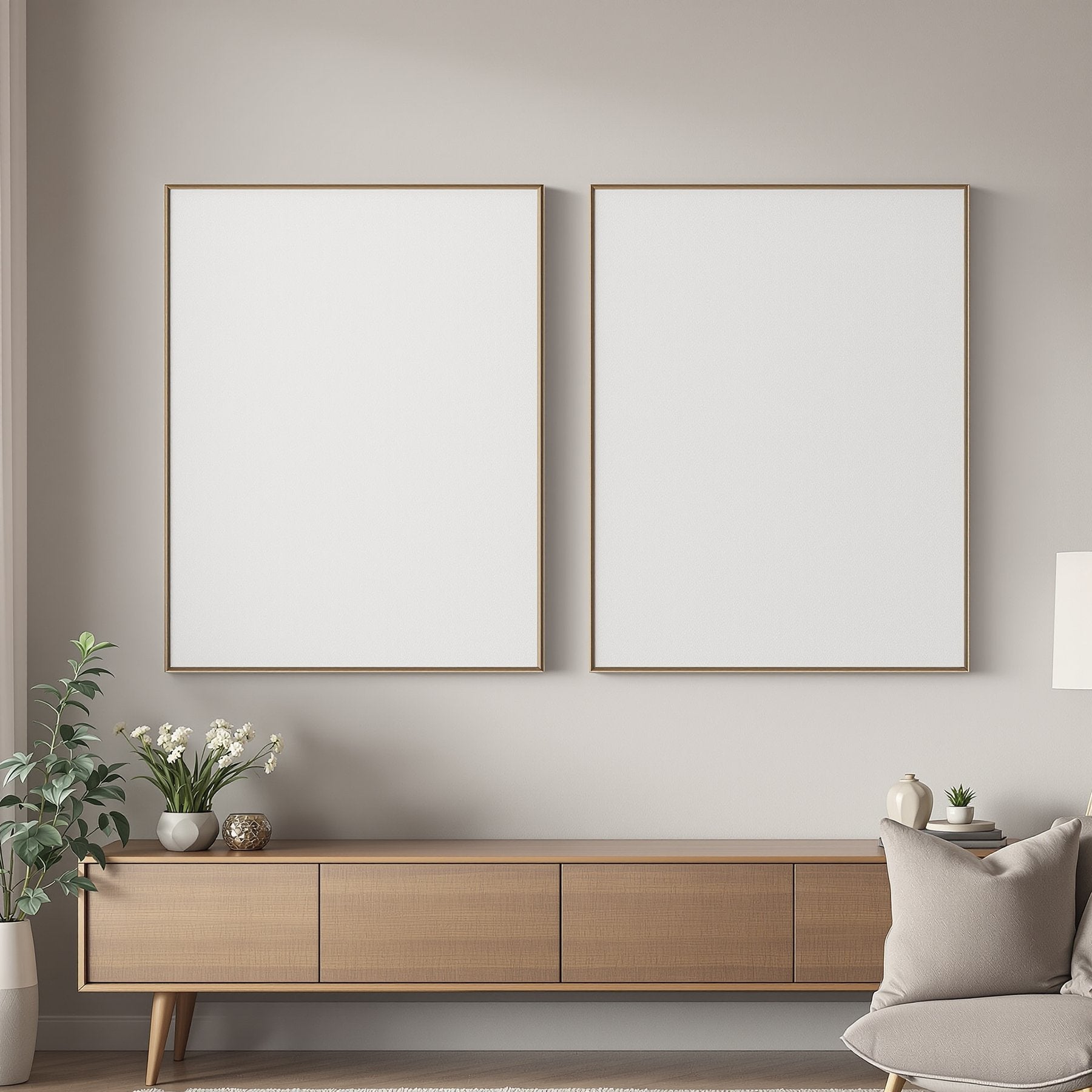 Canvas Frame Mockup | Blank Template #225 | Instant bulkmockup Download | Blank Frame JPG Template | Commercial Use | MockupBulk