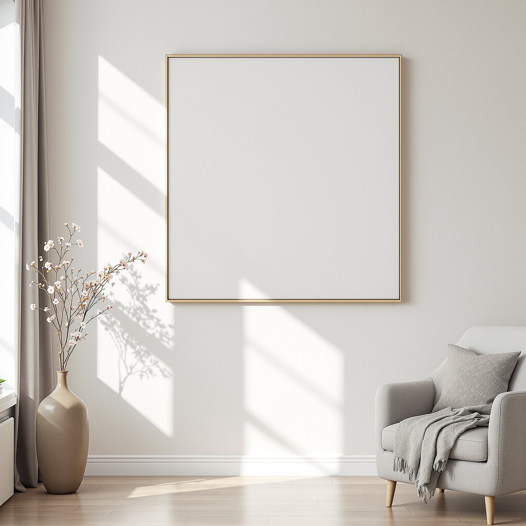 Canvas Frame Mockup — Blank Template #230 — Empty Frame Mockup Template | JPG Digital Download | Commercial Licence | bulkmockup Shop