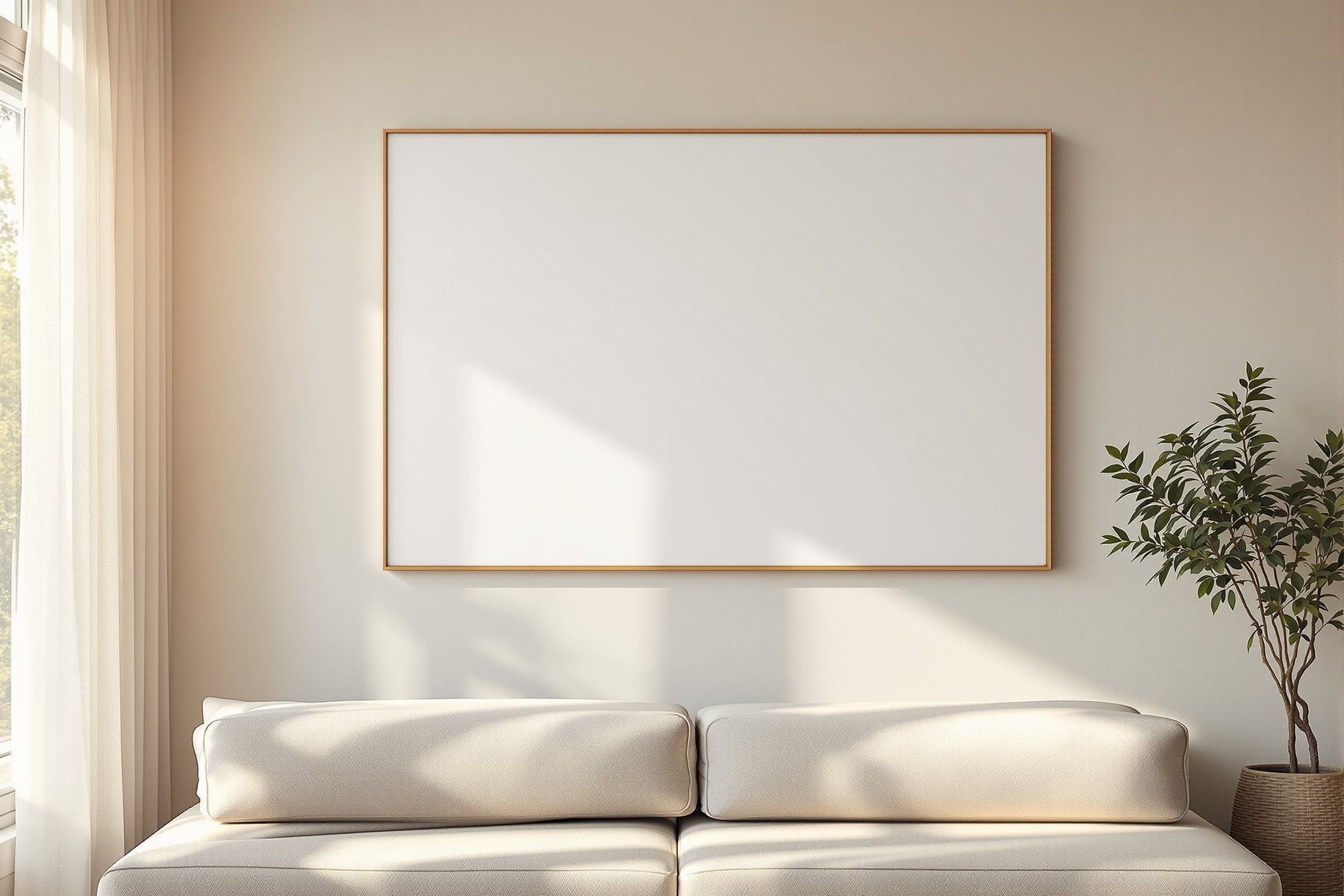 Canvas Frame Mockup | Blank Template #242 — bulkmockup Digital Download | Blank Frame JPG | Commercial Licence Included | MockupBulk