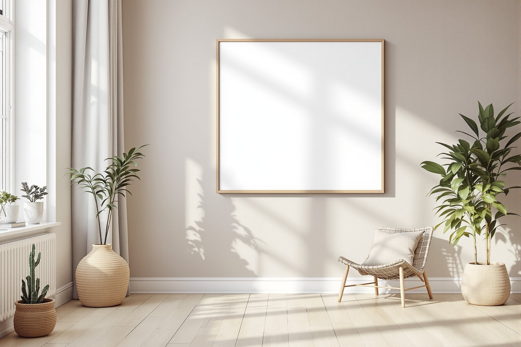 Canvas Frame Mockup | Blank Template #271 | bulkmockup Digital Download | Blank Frame JPG | Commercial Licence Included | MockupBulk