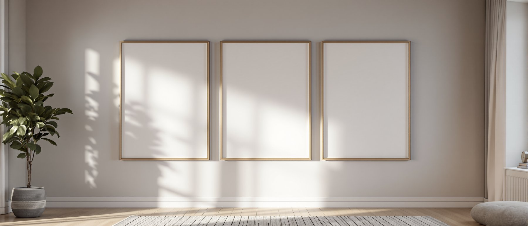 Blank Template #278 Canvas Frame Mockup | Blank Frame Template | High-Res JPG Instant Download | Commercial Use | bulkmockup | MockupBulk