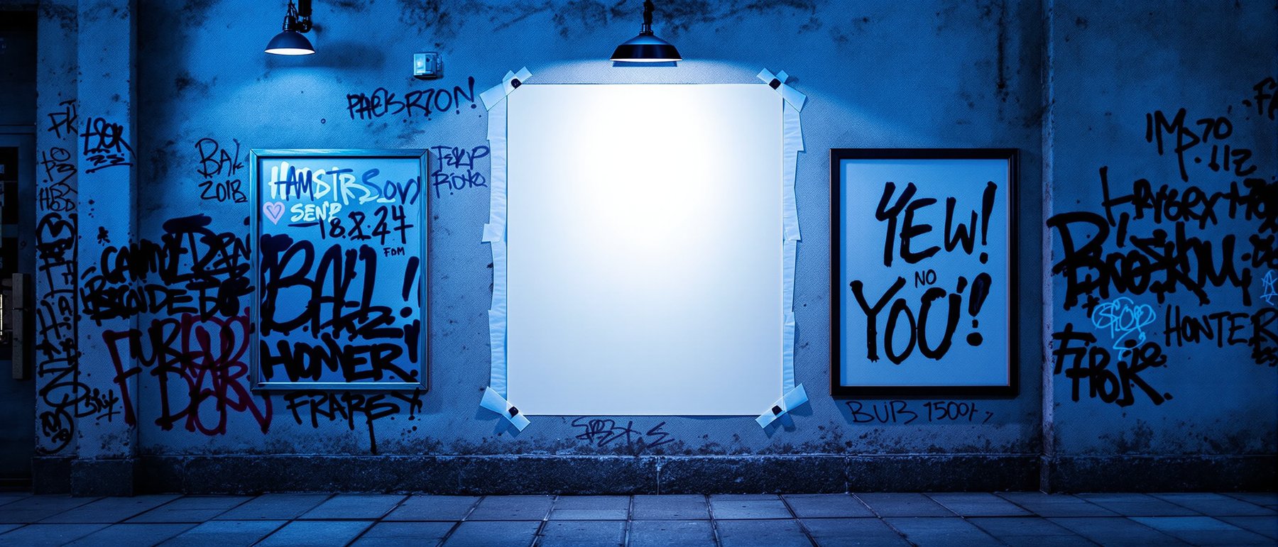 Grunge Frame Mockup | Blank Template #002 — Empty Frame Template | bulkmockup High-Res JPG | Commercial Use Included | MockupBulk