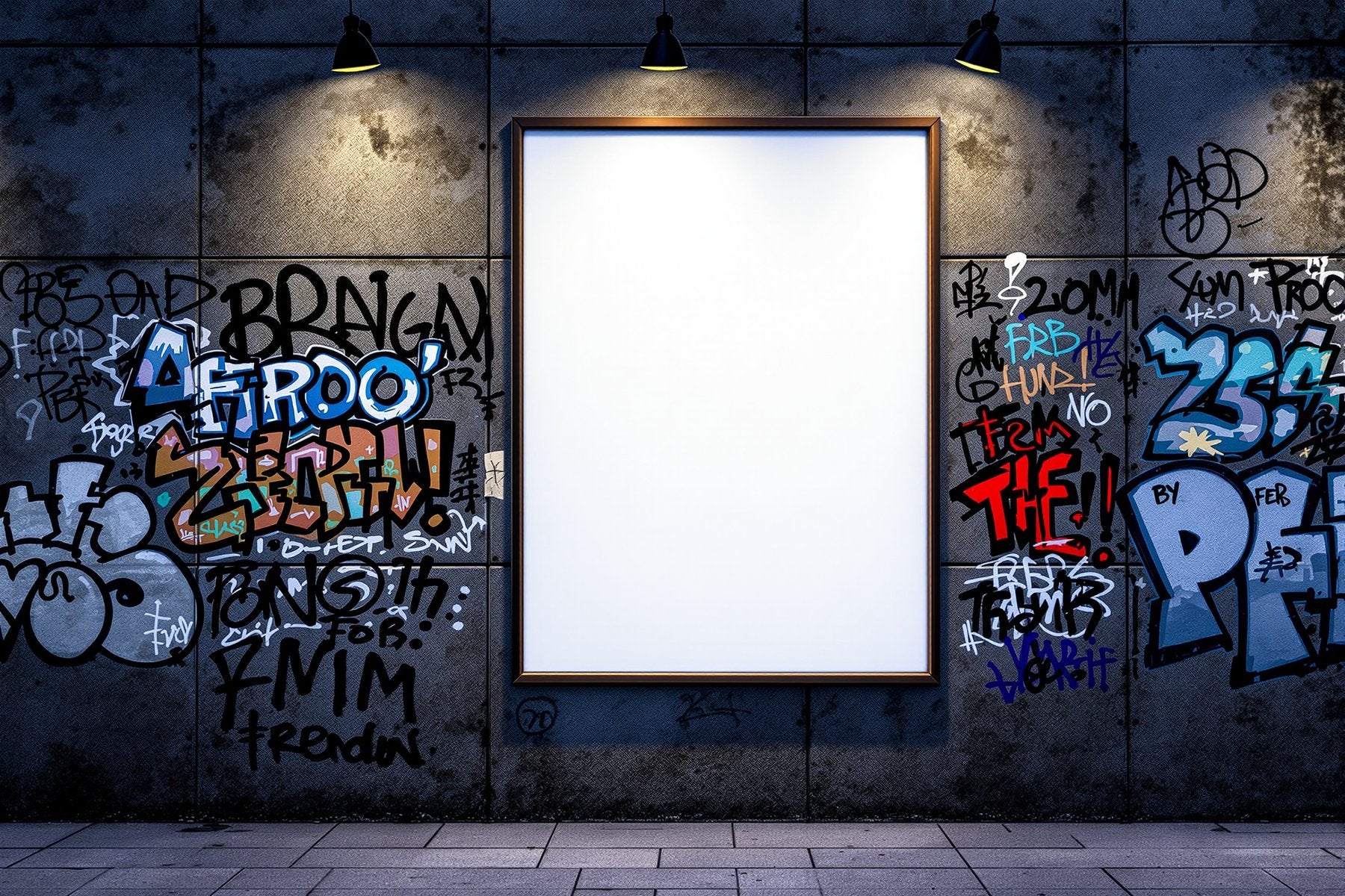 Grunge Frame Mockup, Blank Template #027 | bulkmockup Blank Frame Template | High-Res JPG | Commercial Licence | MockupBulk