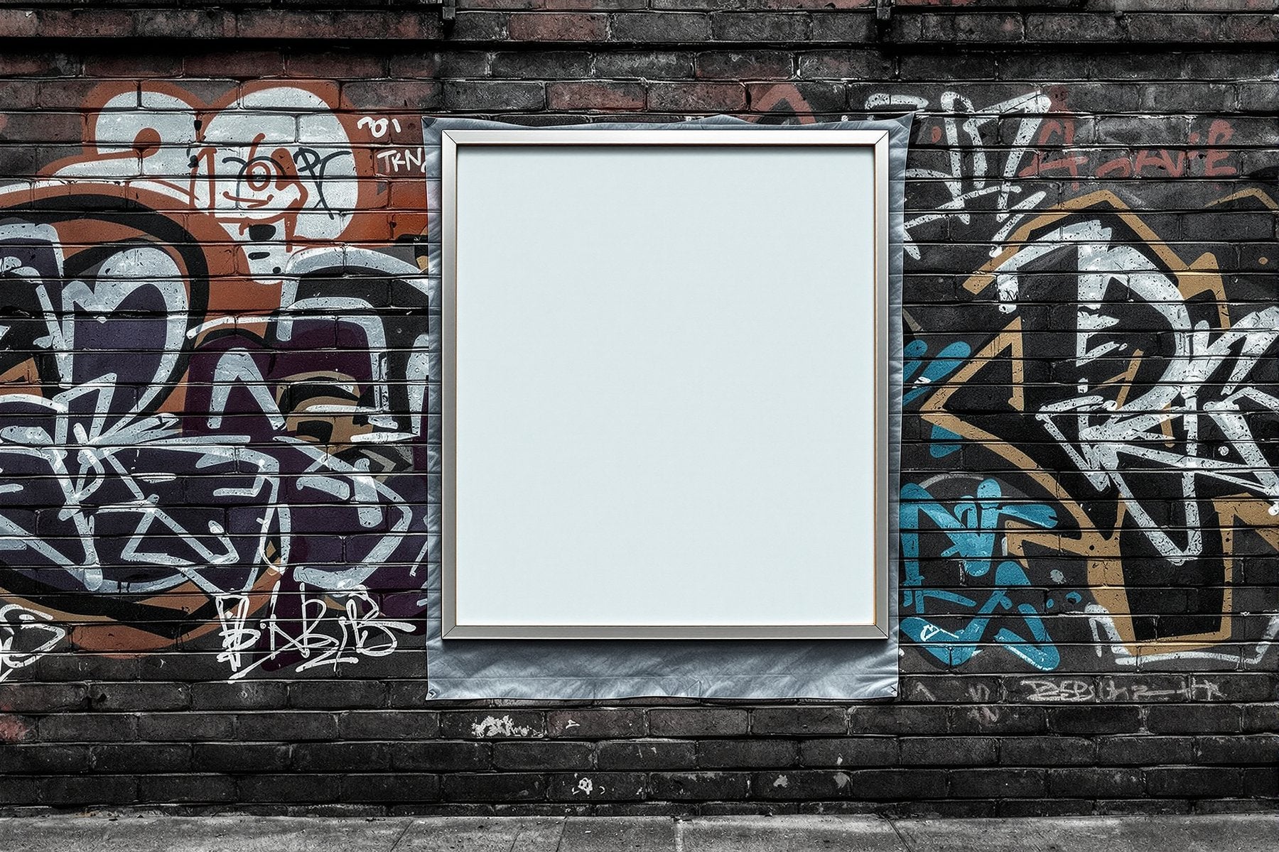 Grunge Frame Mockup | Blank Template #028 — Empty Frame Mockup Template | JPG Digital Download | Commercial Licence | bulkmockup Shop