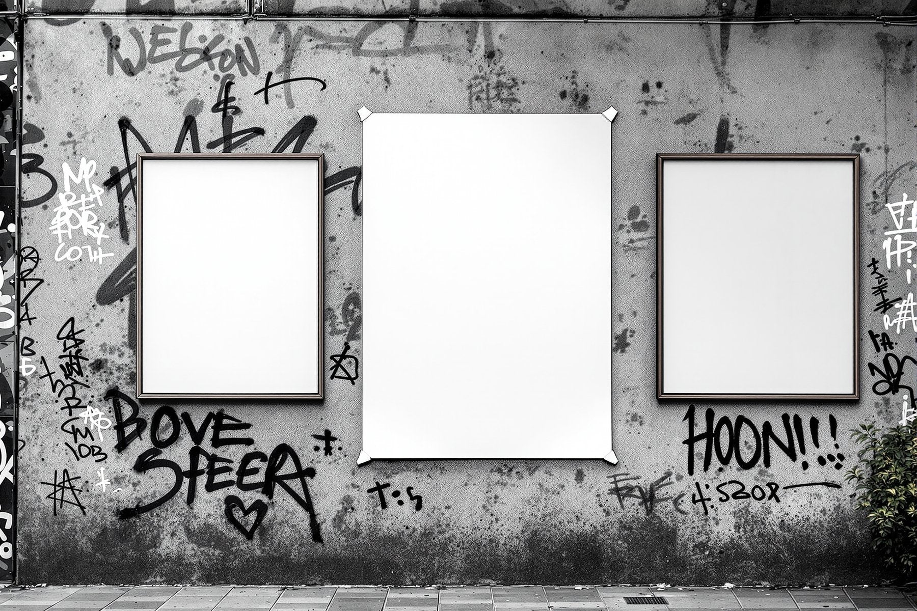Grunge Frame Mockup | Blank Template #073 | Print-on-Demand Frame Mockup | bulkmockup JPG | Commercial Licence | MockupBulk