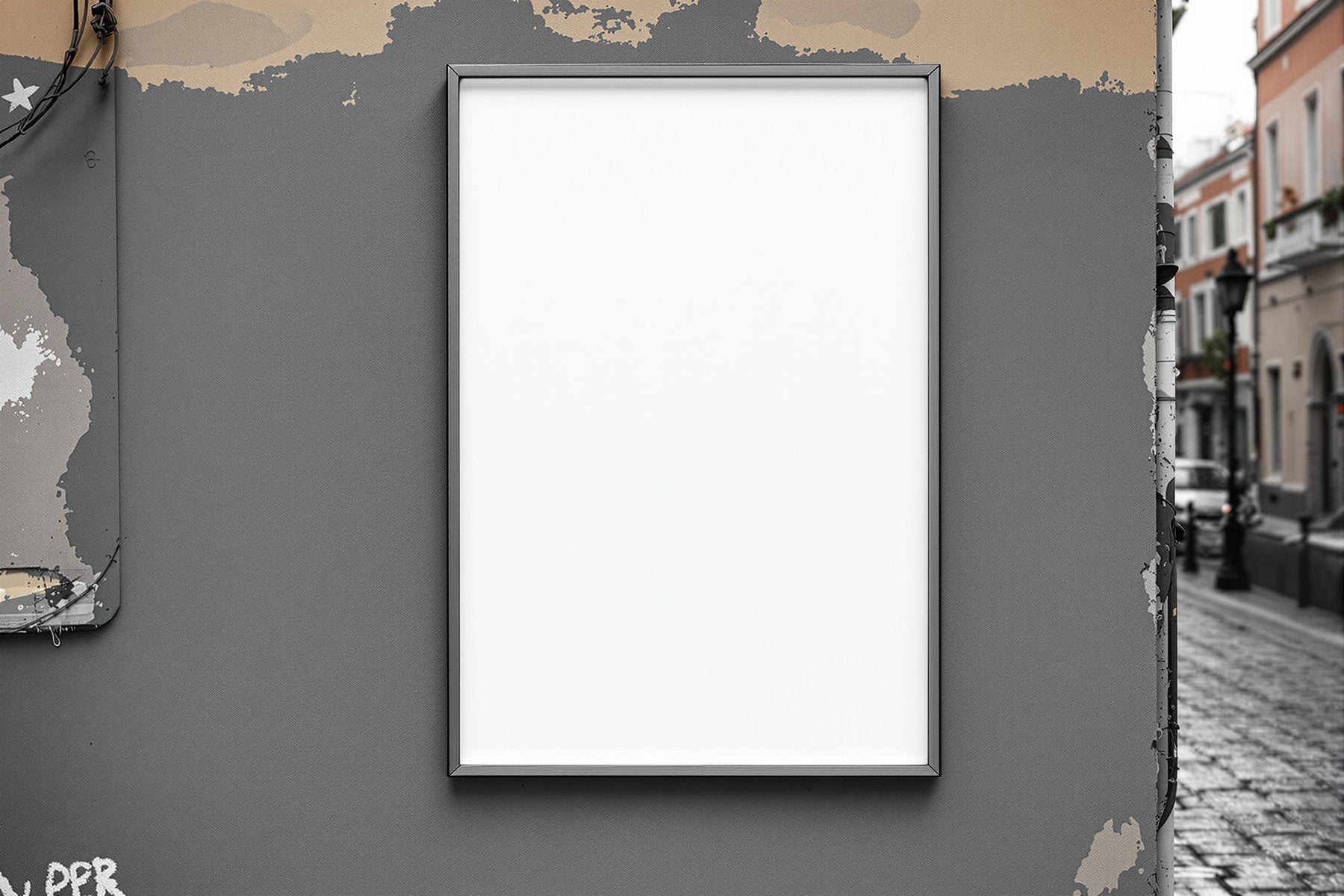 Grunge Frame Mockup | Blank Template #090 | High-Res Frame Template JPG | bulkmockup Mockup Store | Commercial Use | MockupBulk