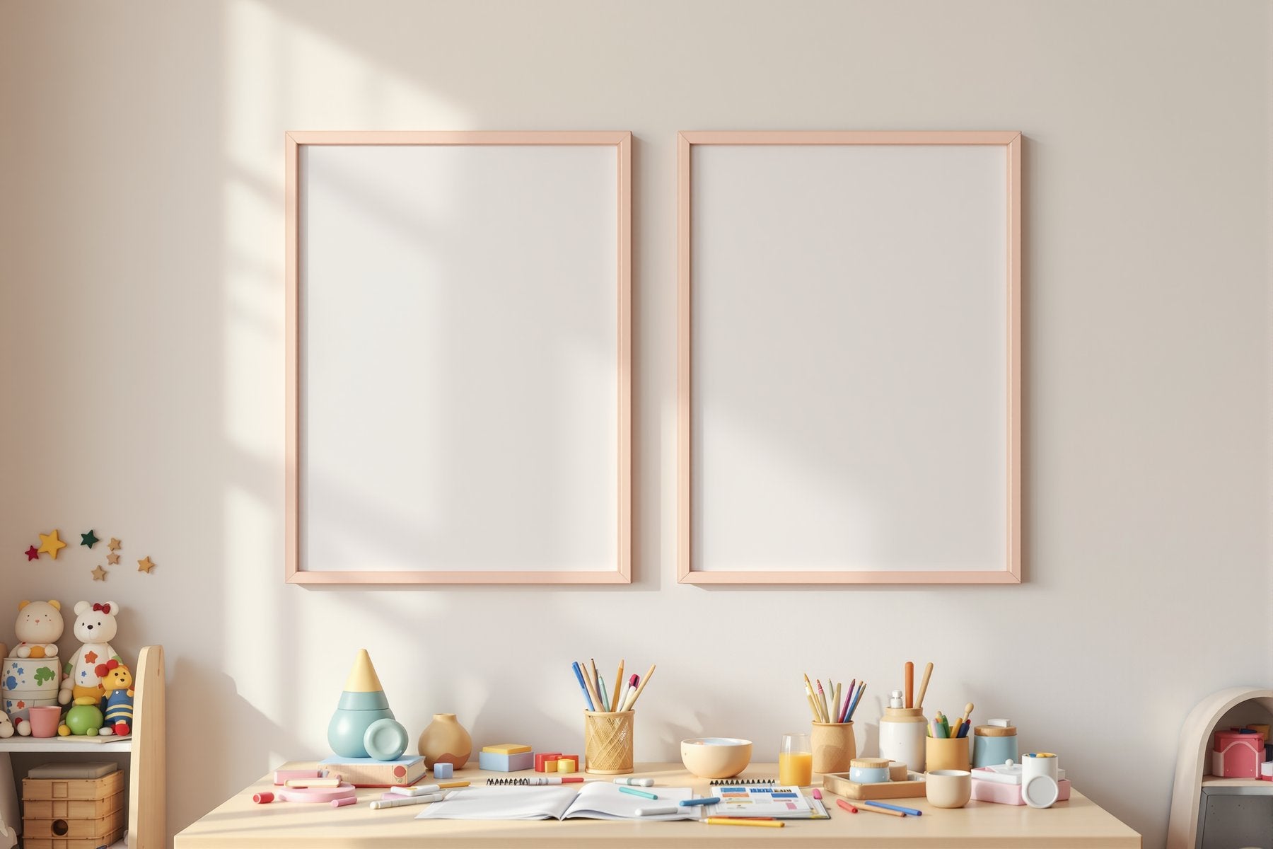 Kids Frame Mockup | Blank Template #001 | bulkmockup Frame Template | Instant Download JPG | Commercial Use | MockupBulk