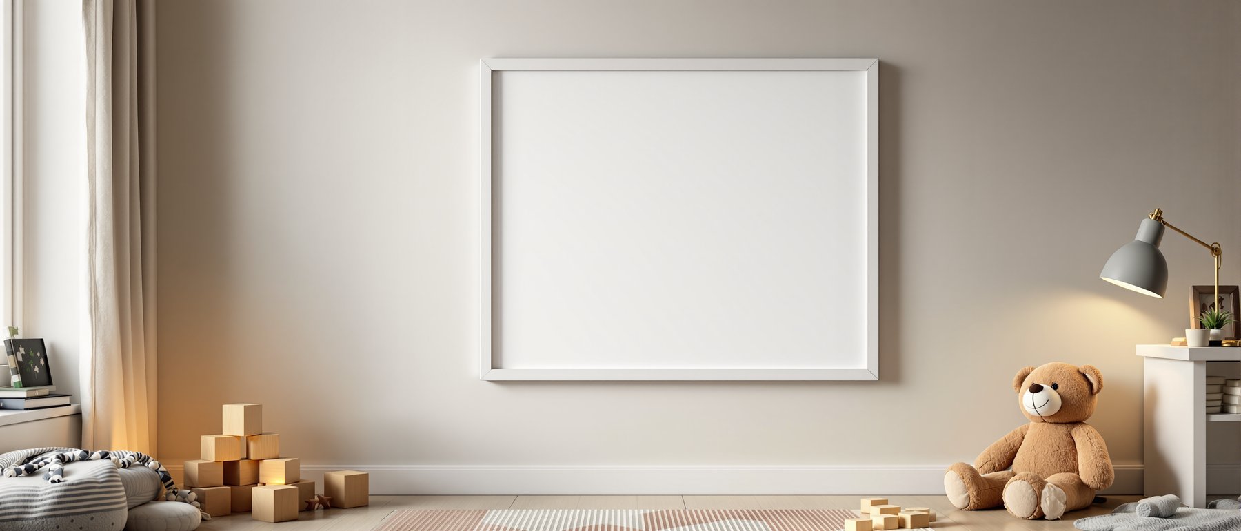 Kids Frame Mockup | Blank Template #013 | Empty Frame Mockup Template | JPG Digital Download | Commercial Licence | bulkmockup Shop