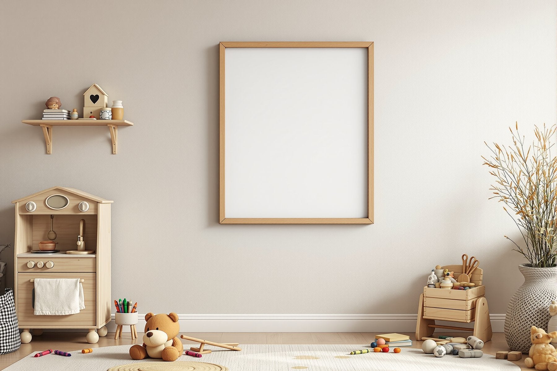 Kids Frame Mockup, Blank Template #015 | High-Resolution JPG | bulkmockup Template | For Etsy POD Print Sellers | MockupBulk