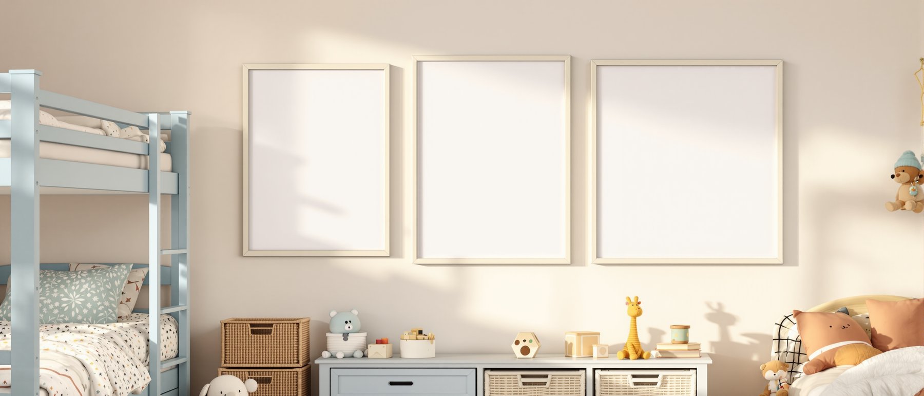 Kids Frame Mockup, Blank Template #030 | Empty Frame Template | bulkmockup High-Res JPG | Commercial Use Included | MockupBulk