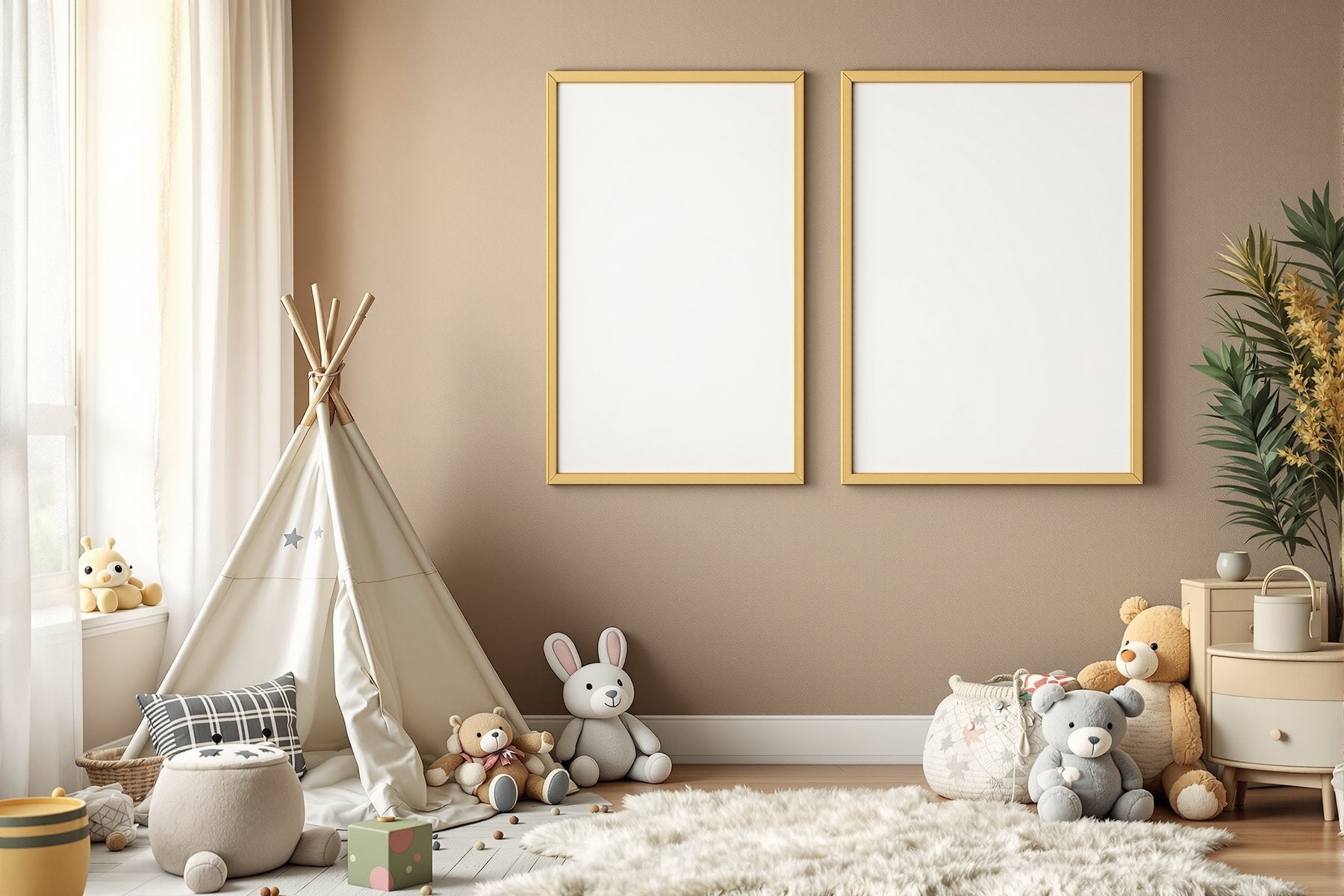 Kids Frame Mockup — Blank Template #035 — Empty Frame Mockup Template | JPG Digital Download | Commercial Licence | bulkmockup Shop