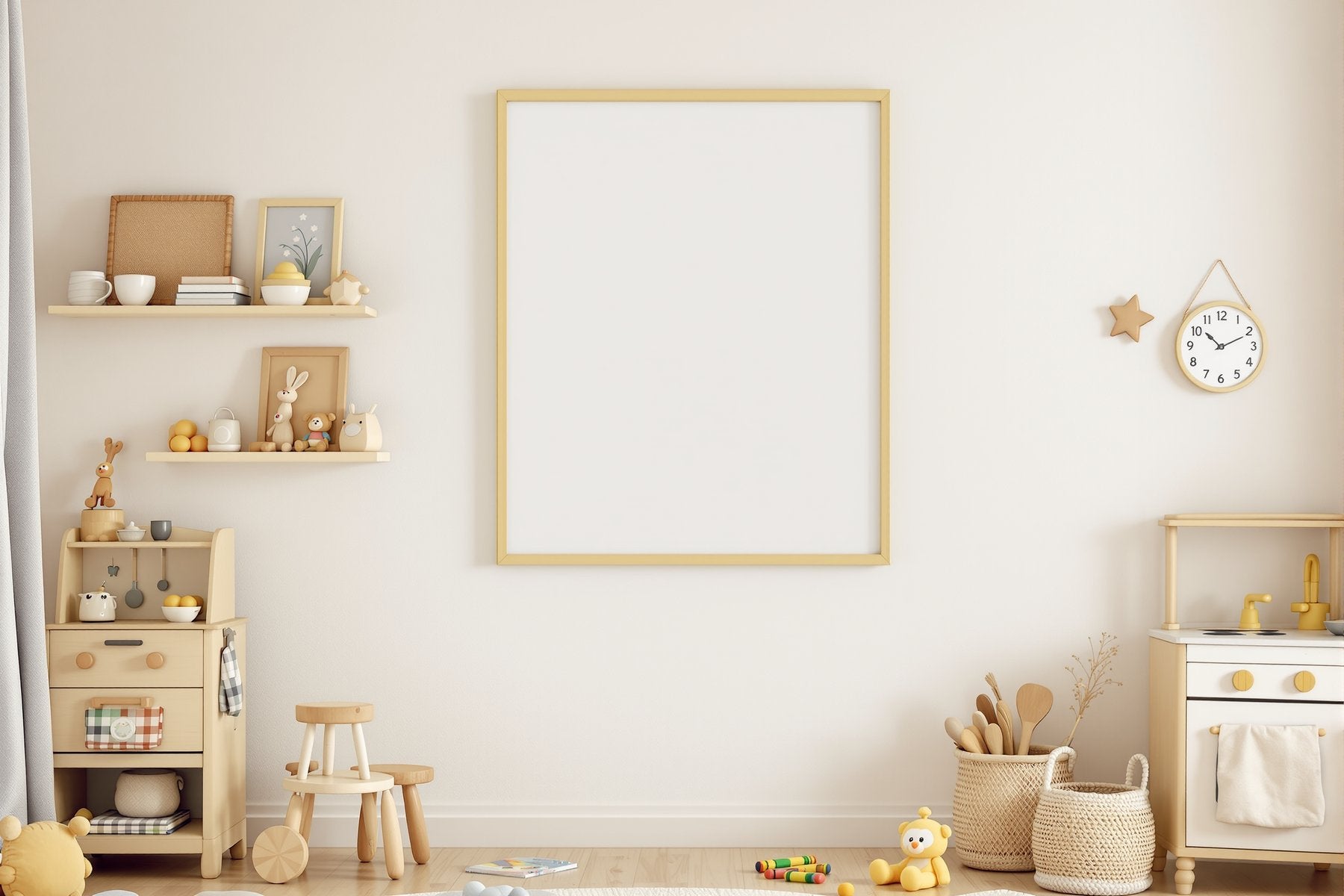 Kids Frame Mockup — Blank Template #038 — Blank Frame Mockup JPG | Commercial Licence | bulkmockup Download | MockupBulk