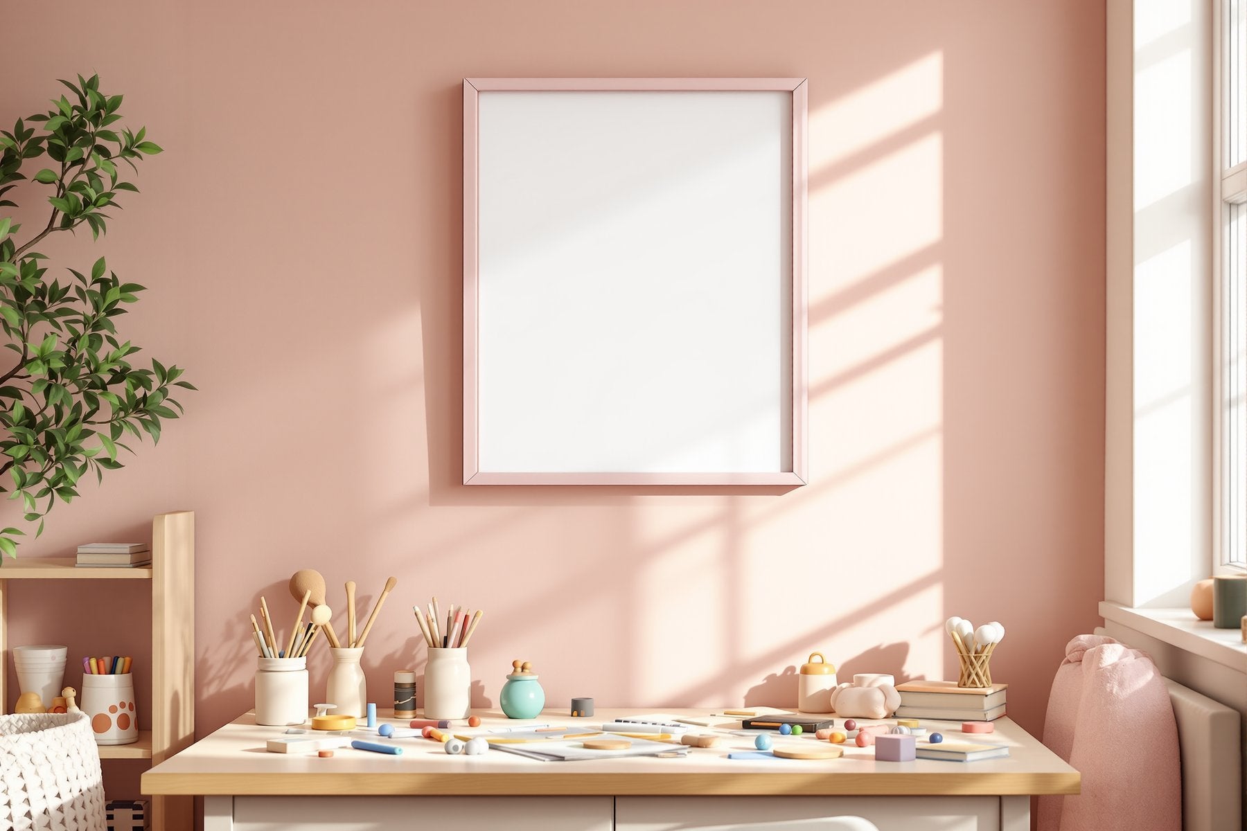 Kids Frame Mockup, Blank Template #045 | Blank Frame Template for Etsy | bulkmockup JPG Download | Commercial Use | MockupBulk