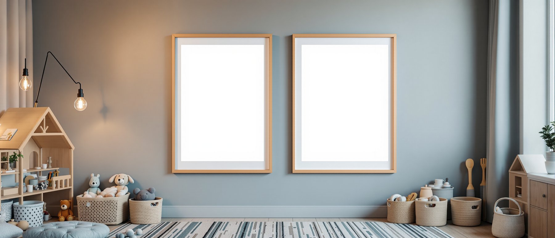 Kids Frame Mockup | Blank Template #053 — Empty Frame Template | bulkmockup High-Res JPG | Commercial Use Included | MockupBulk
