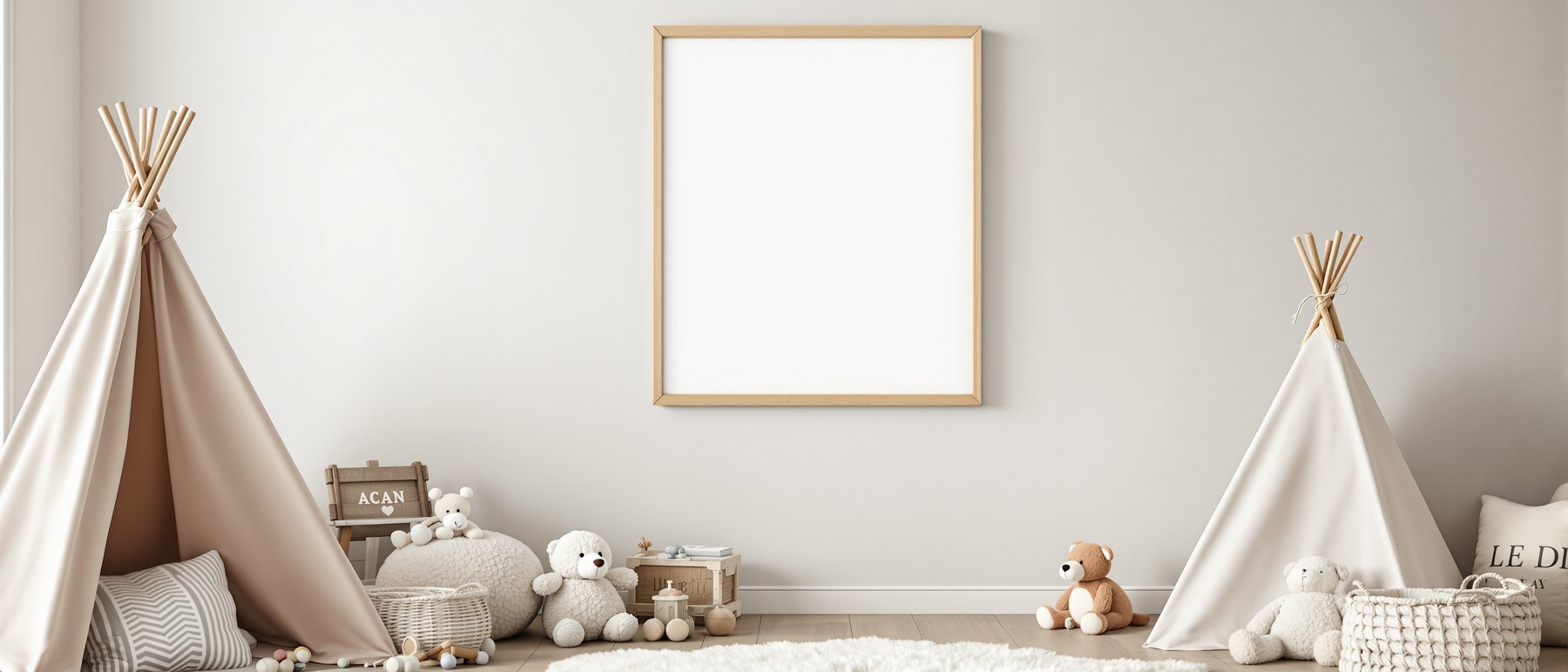 Kids Frame Mockup, Blank Template #054 | Digital Frame Mockup | bulkmockup JPG Download | For POD Etsy Shopify | MockupBulk