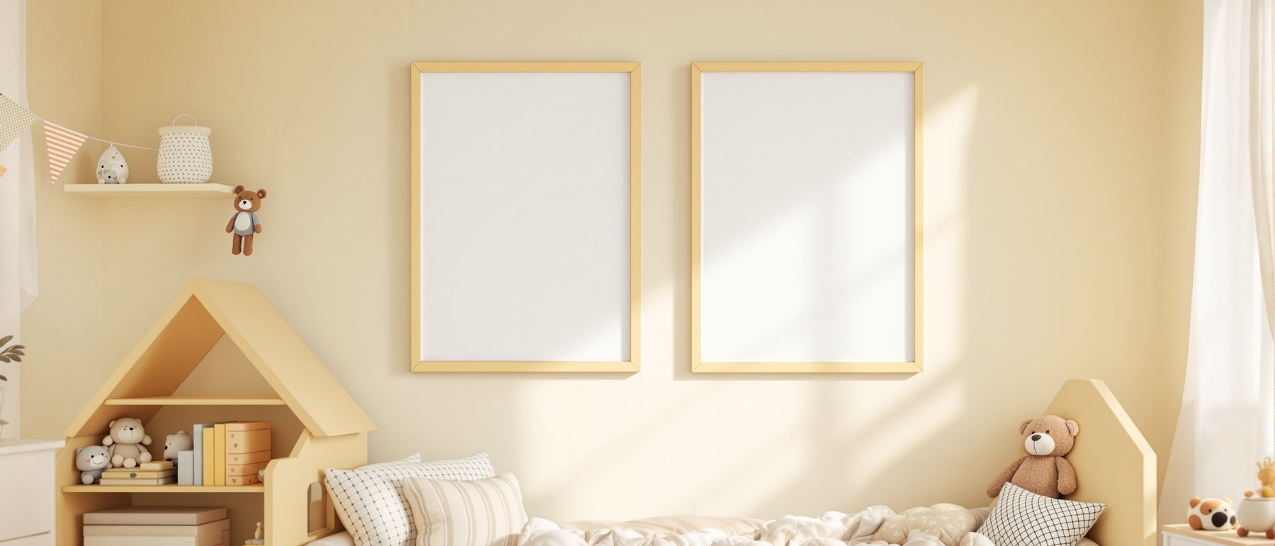 Kids Frame Mockup, Blank Template #055 | Blank Frame Template for Etsy | bulkmockup JPG Download | Commercial Use | MockupBulk